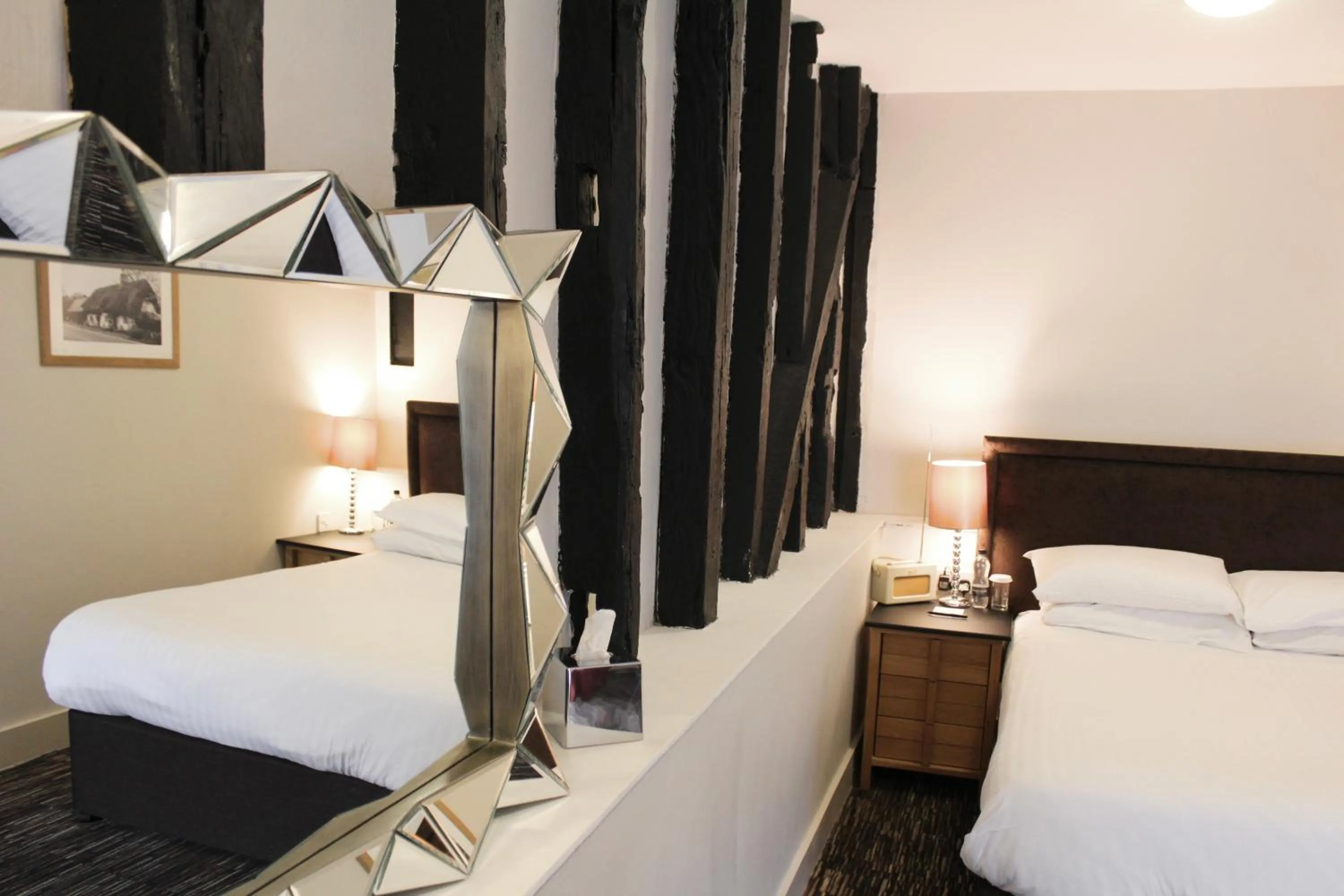 Bed in The Saracens Head Hotel