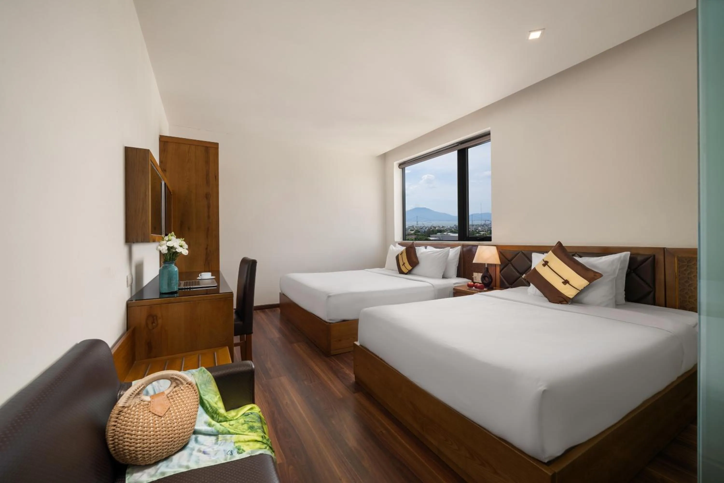 View (from property/room), Bed in Grand Sunrise 3 Hotel & Spa Da Nang