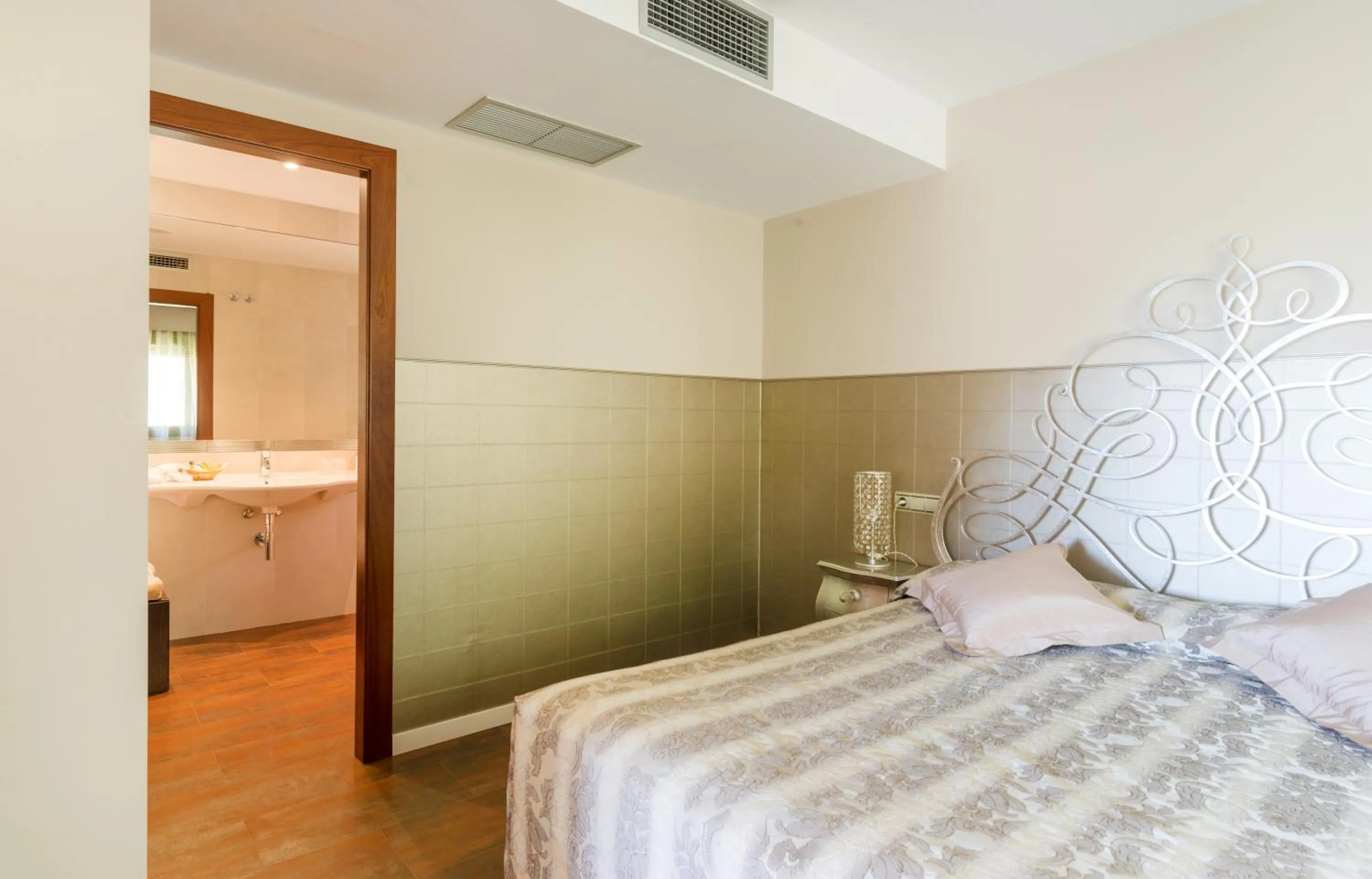 Bed in Hotel Restaurant Cal Petit