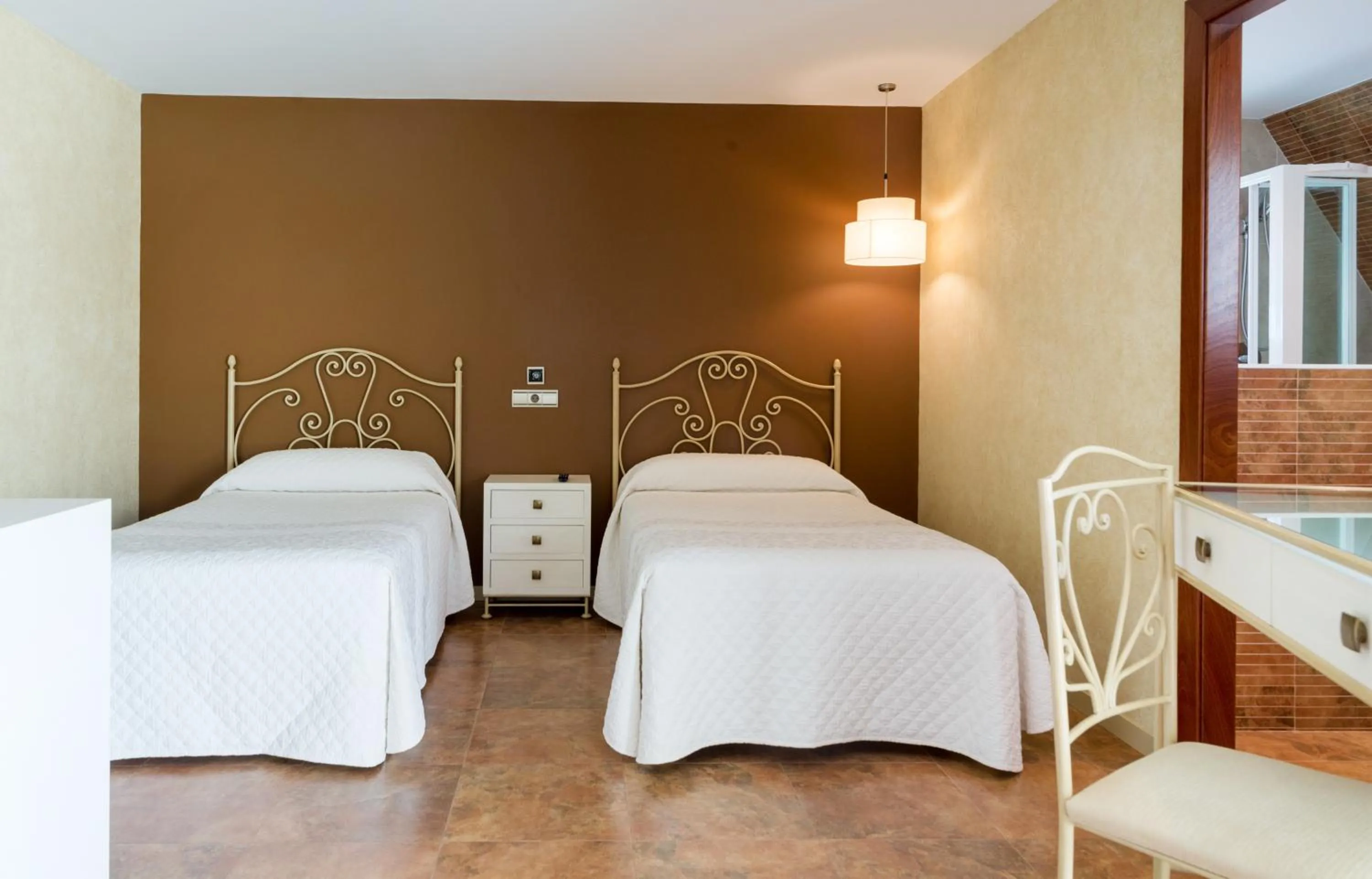 Bed in Hotel Restaurant Cal Petit