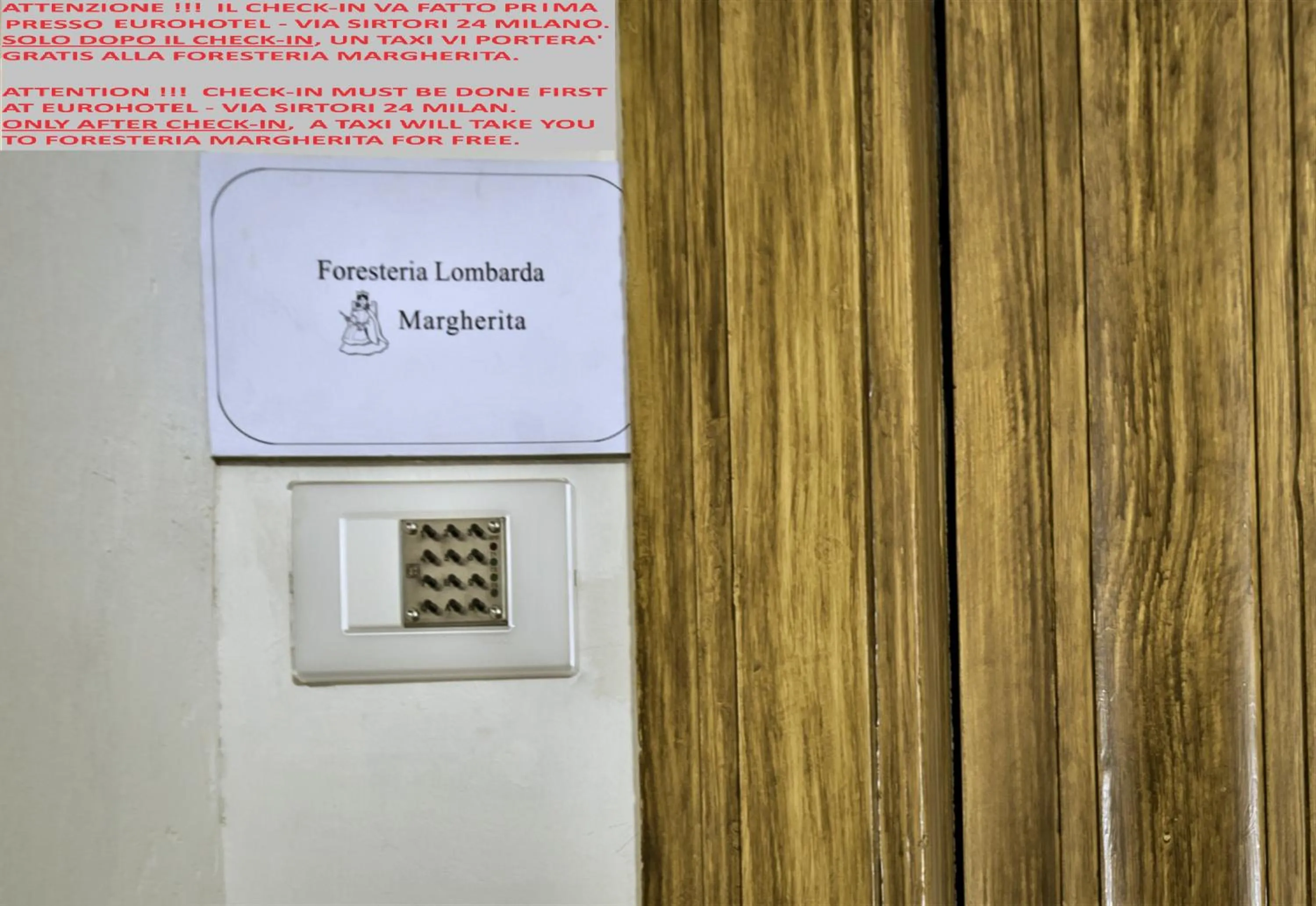 Facade/entrance in Guesthouse Foresteria Margherita Milano