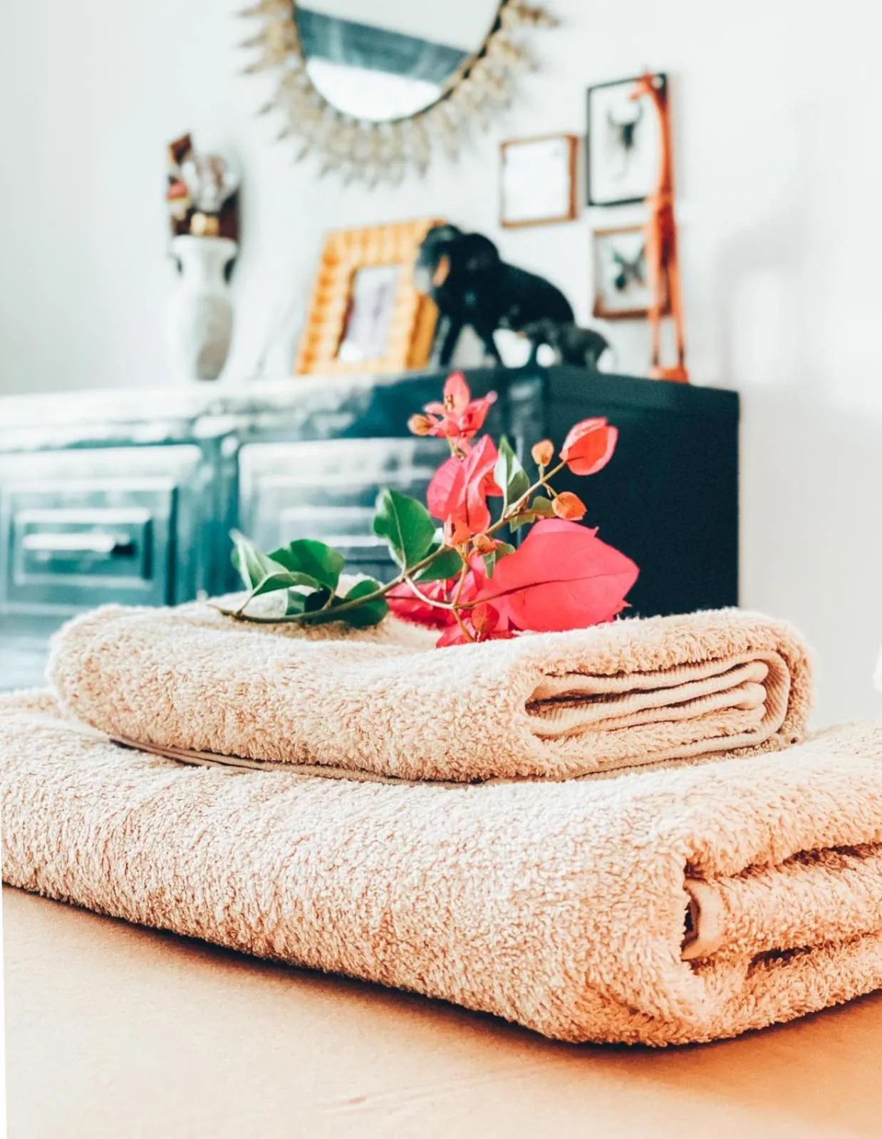 towels, Bed in Finca Mil Estrellas