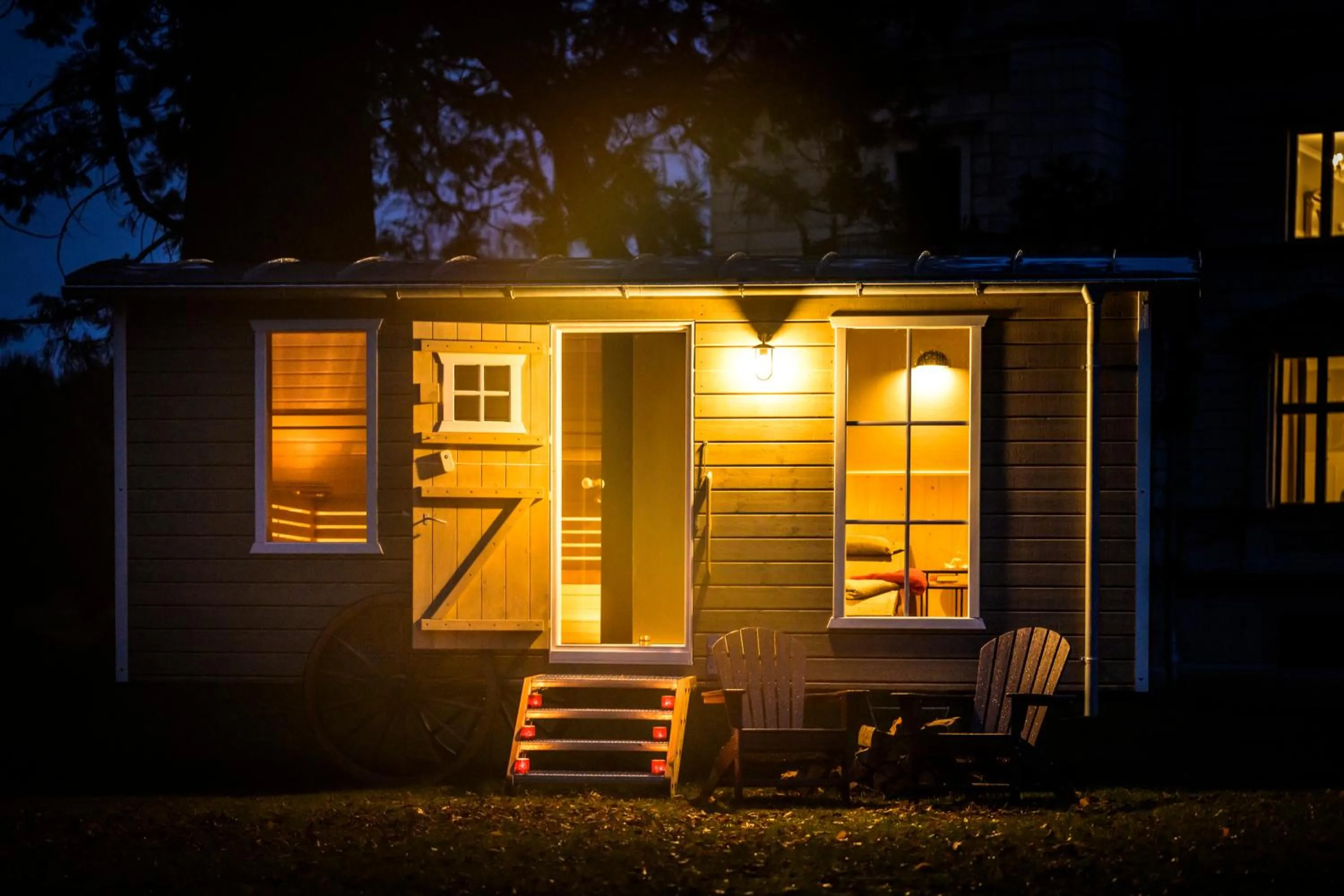 Sauna in Schloss Kaarz mit Park