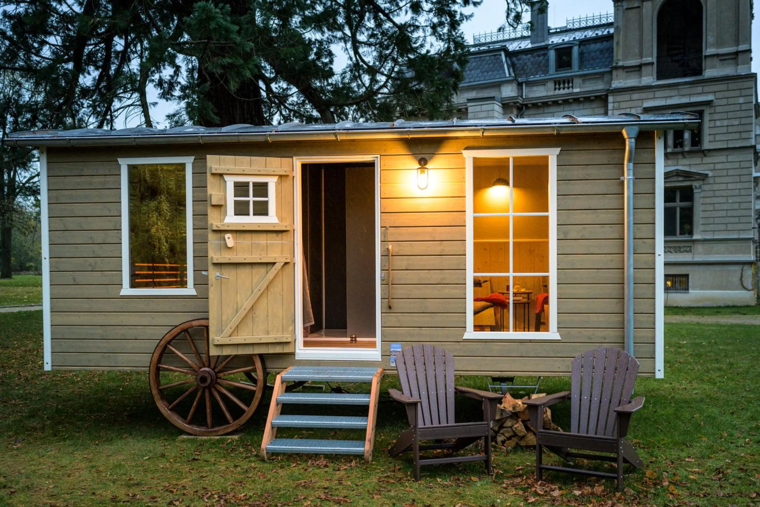 Sauna in Schloss Kaarz mit Park