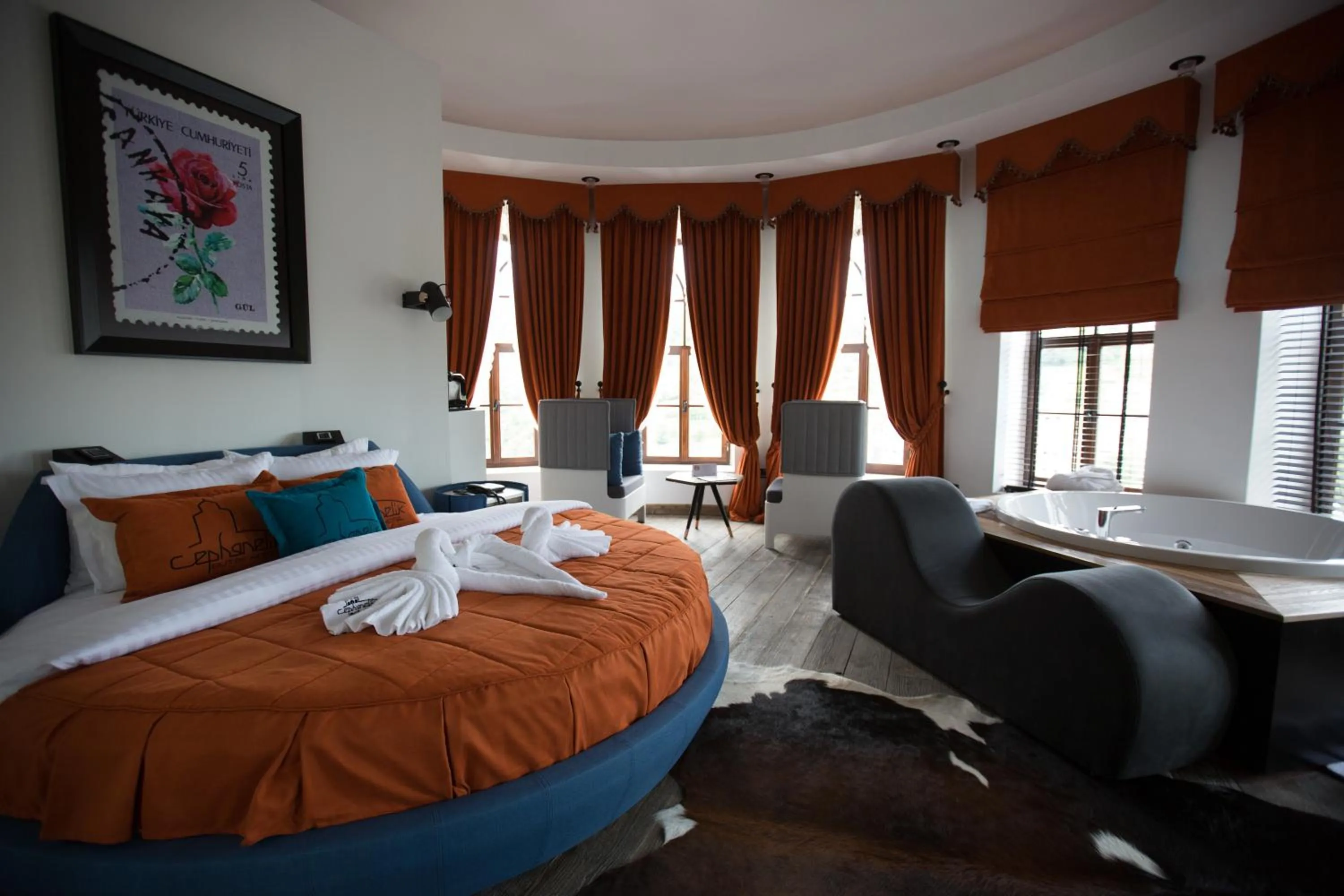 Decorative detail, Bed in Cephanelik Butik Hotel