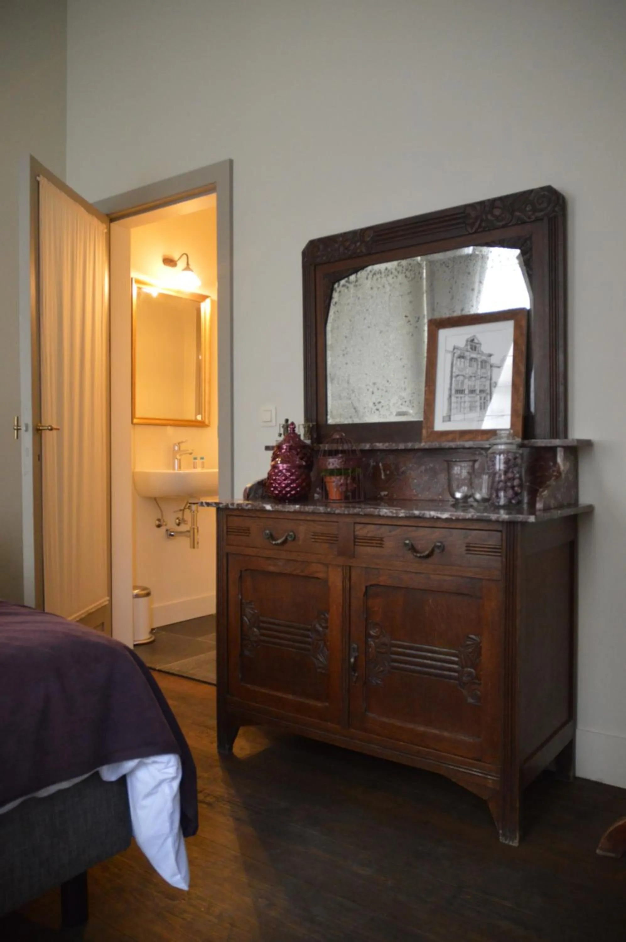 Bathroom, Bed in B&B In den Roden Schilt