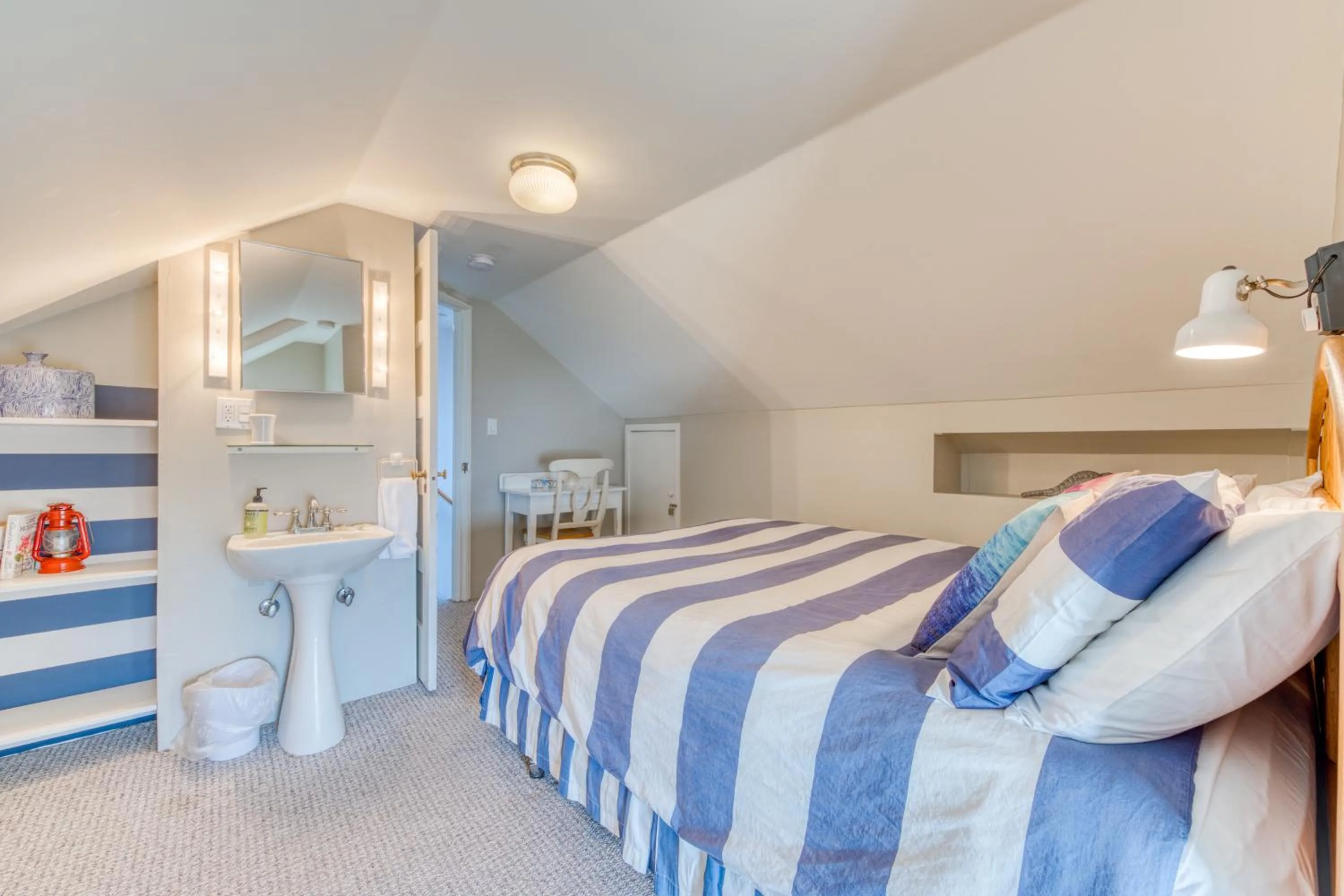 Bed in Oceanfront Cottage