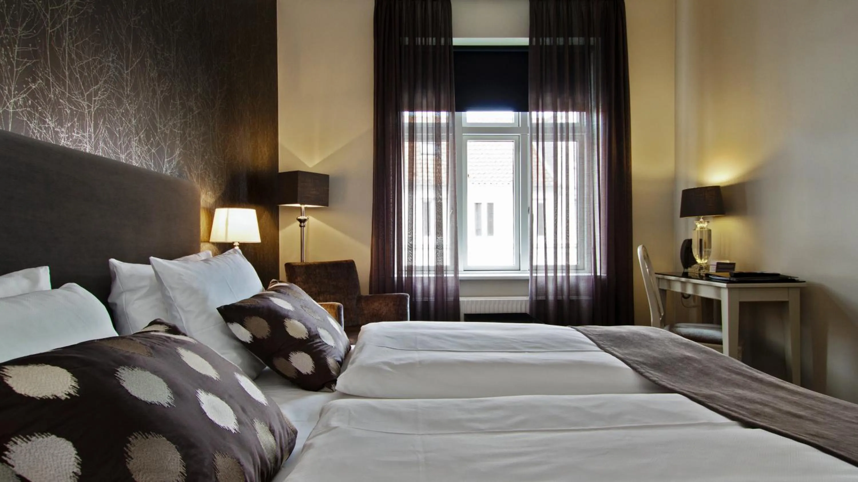 Bedroom, Bed in Hotel Kronjylland