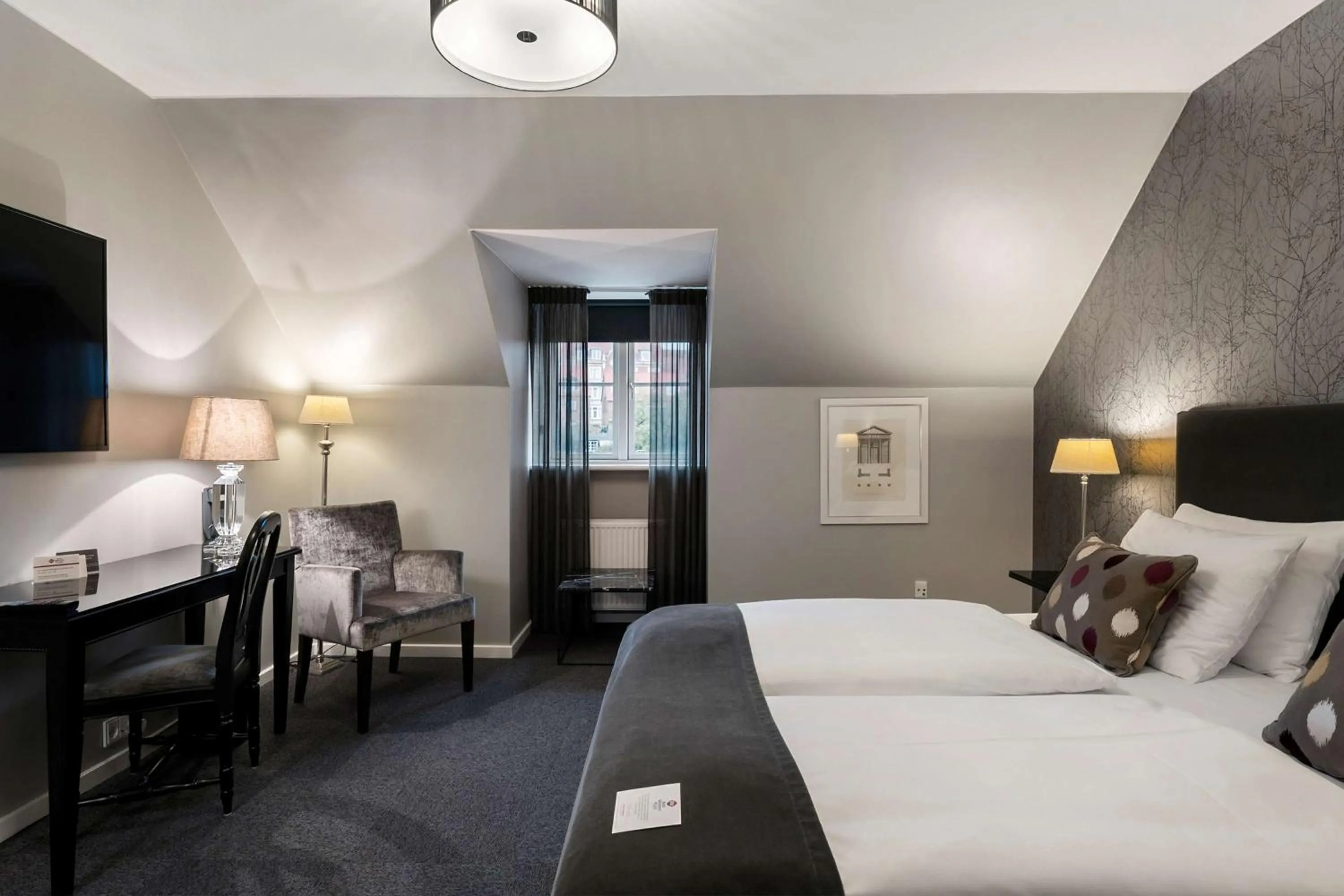 Bedroom, Bed in Hotel Kronjylland