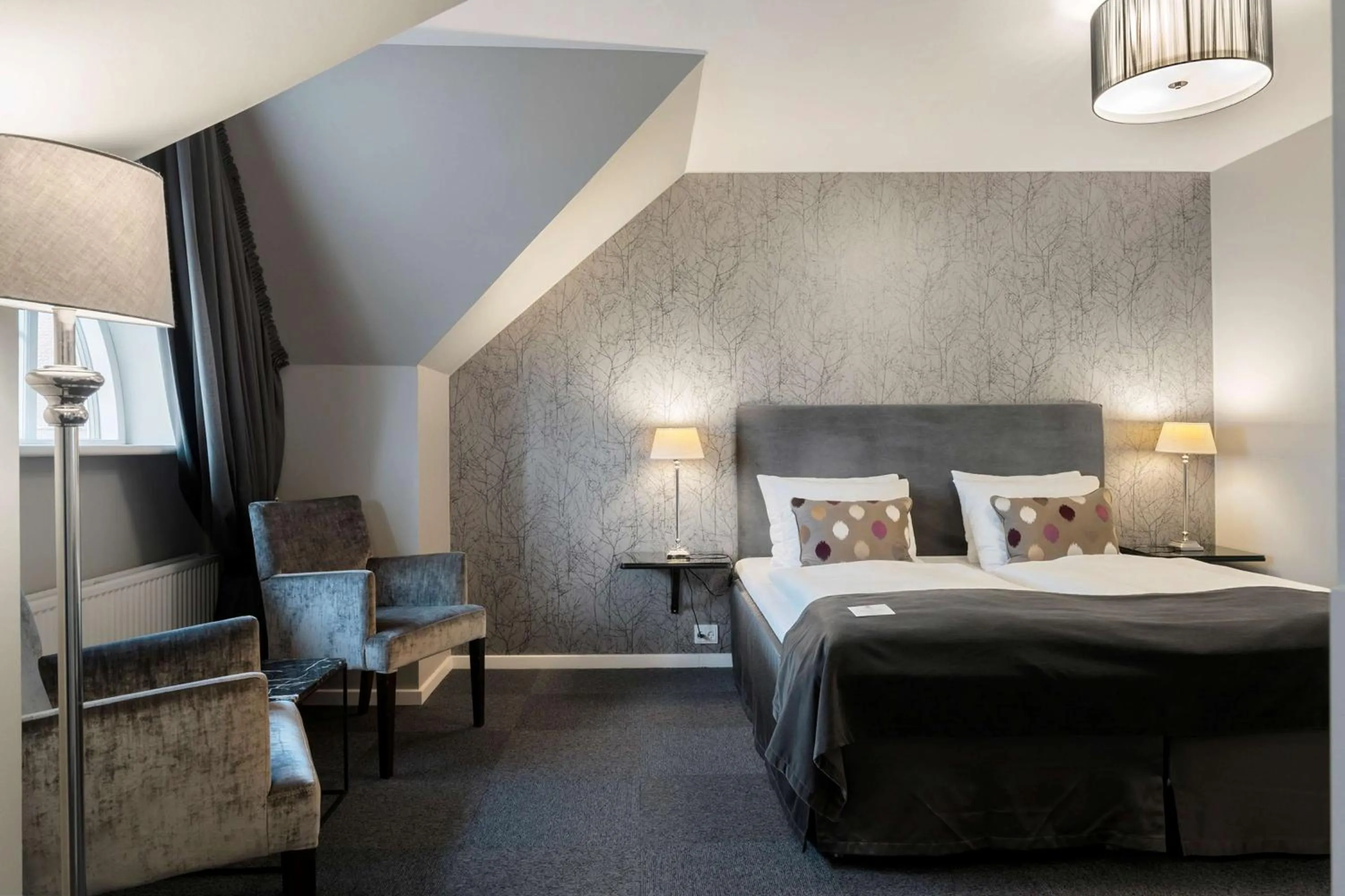 Bedroom, Bed in Hotel Kronjylland