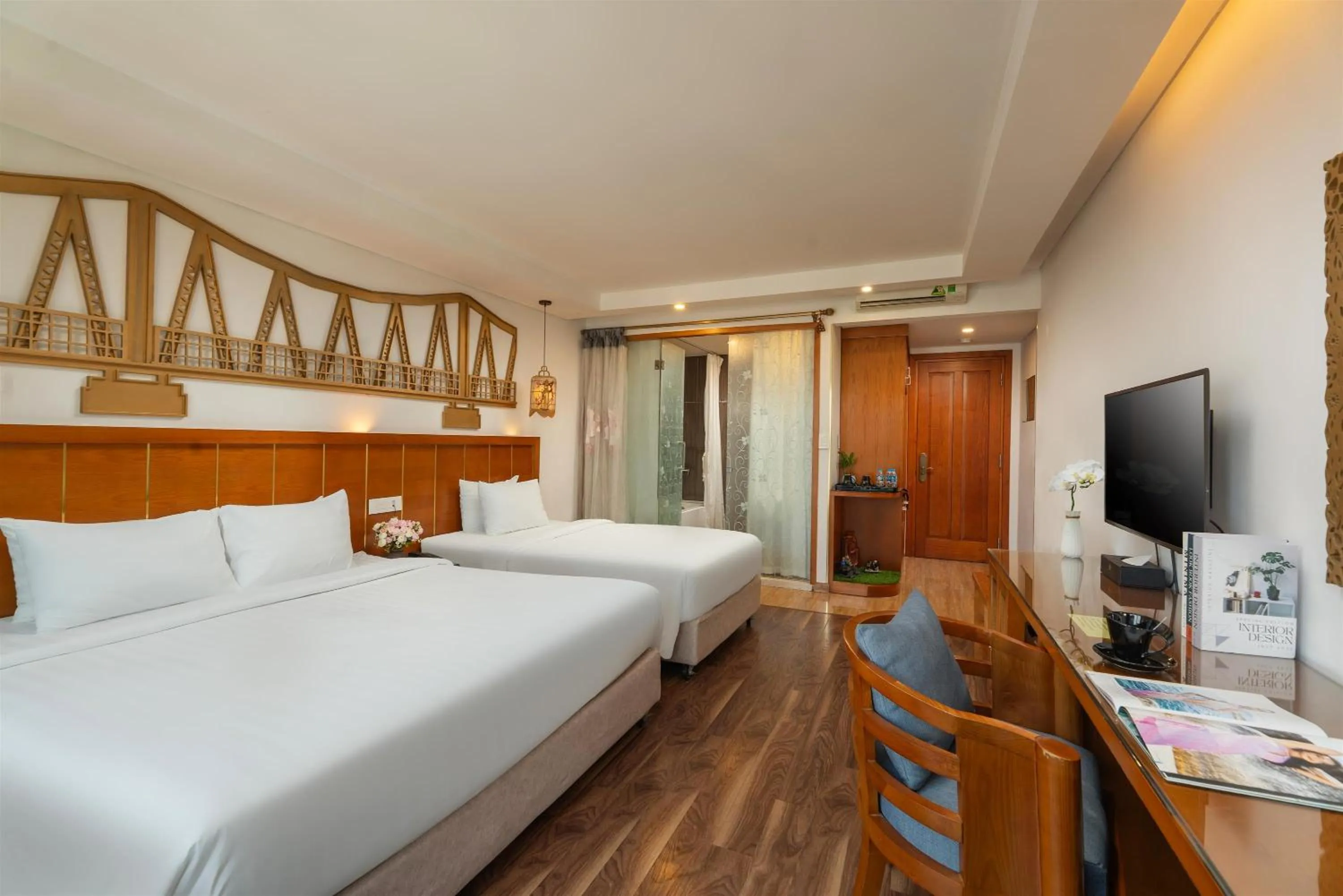 Photo of the whole room, Bed in Hanoi Golden Holiday Hotel