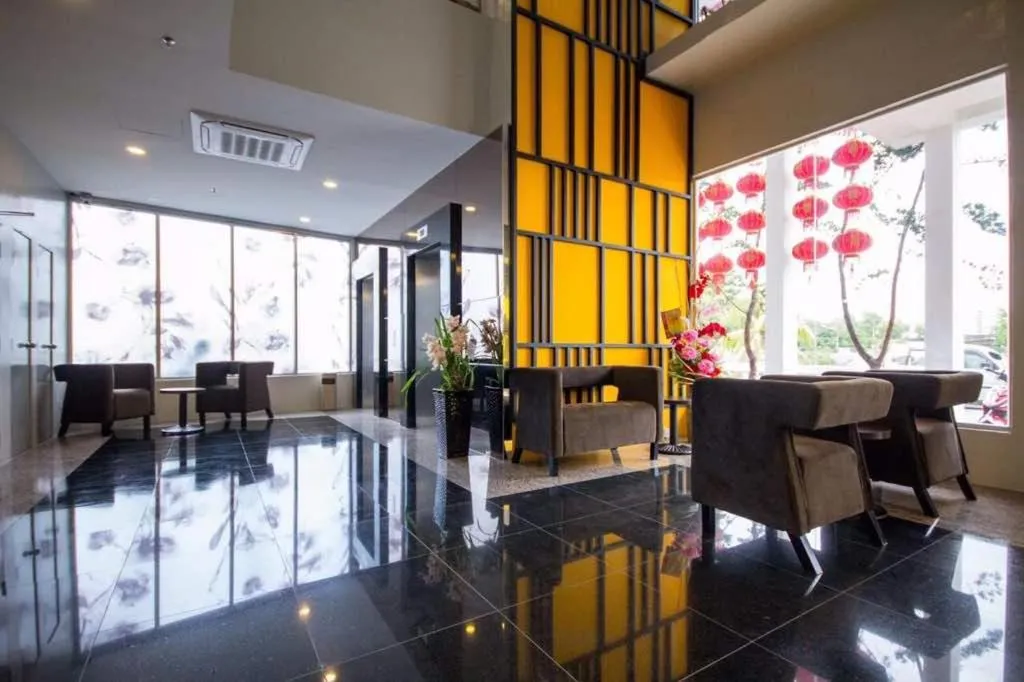 Seating area in OMG Hotel