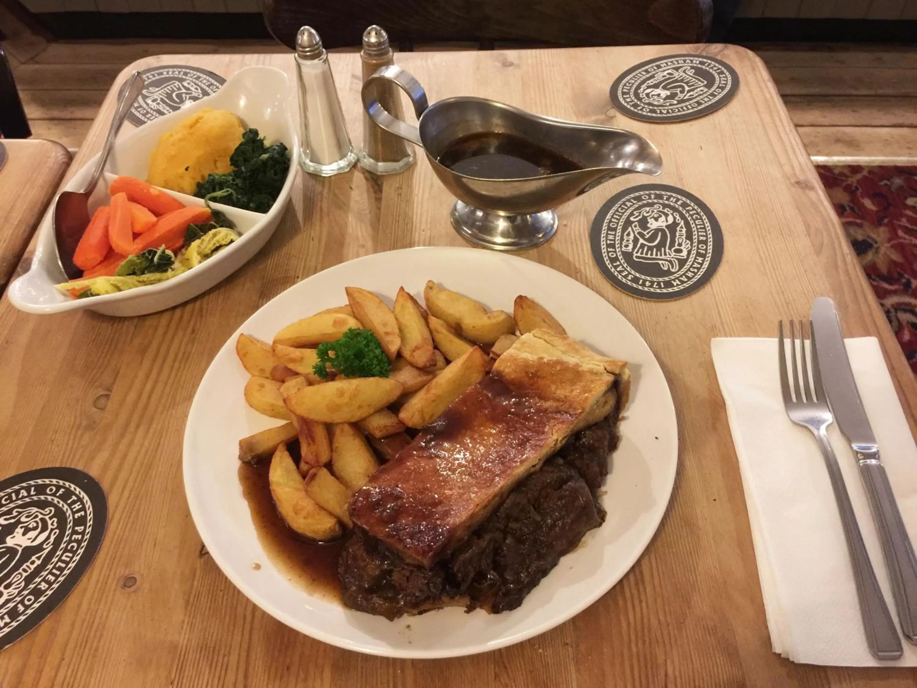 Food close-up in Rose & Crown