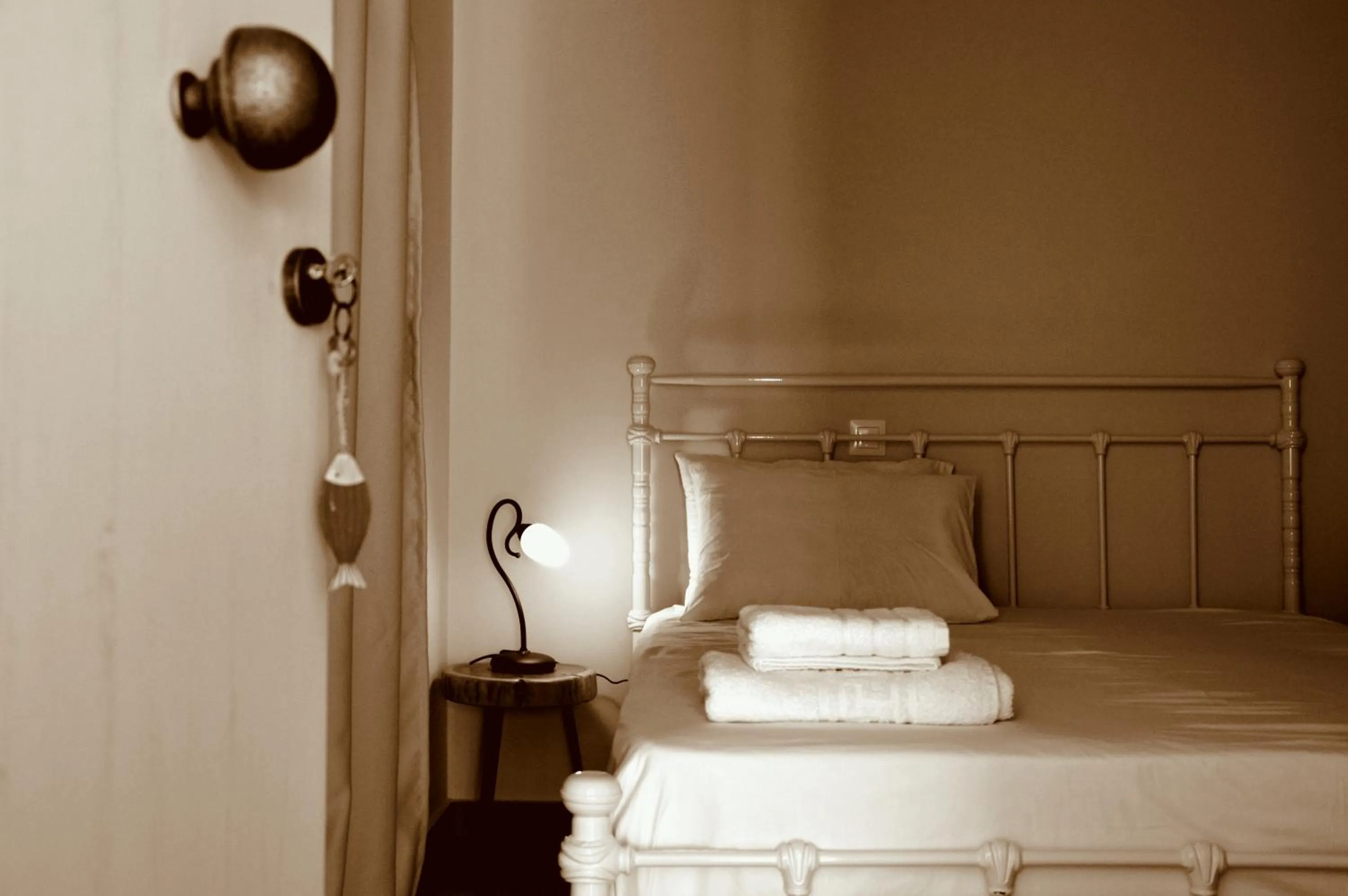 Bed in Ammos Luxury Suites