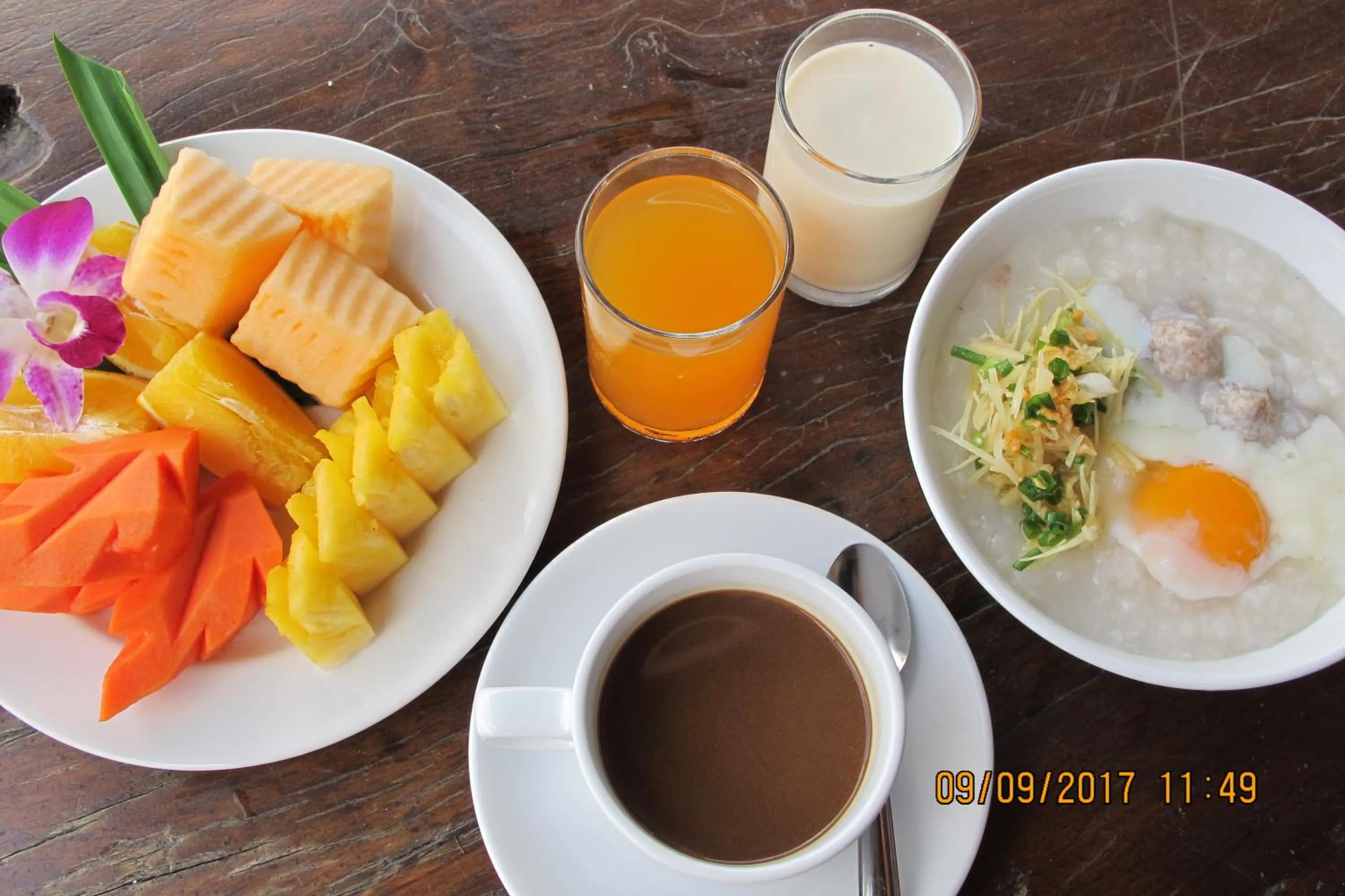 Asian breakfast in Krabi Inn Resort