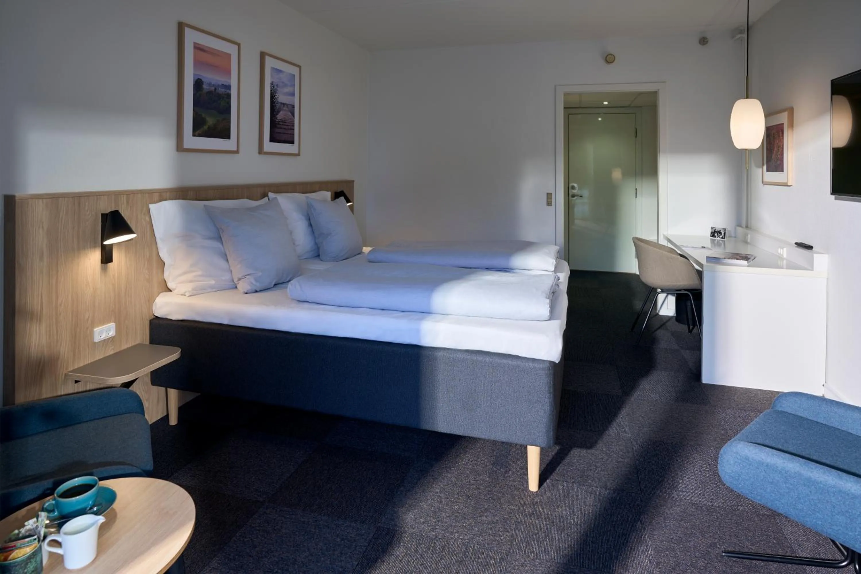 Bed in Hotel Faaborg Fjord