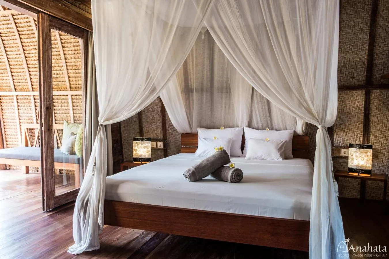 Bedroom, Bed in Anahata - Tropical Private Villas