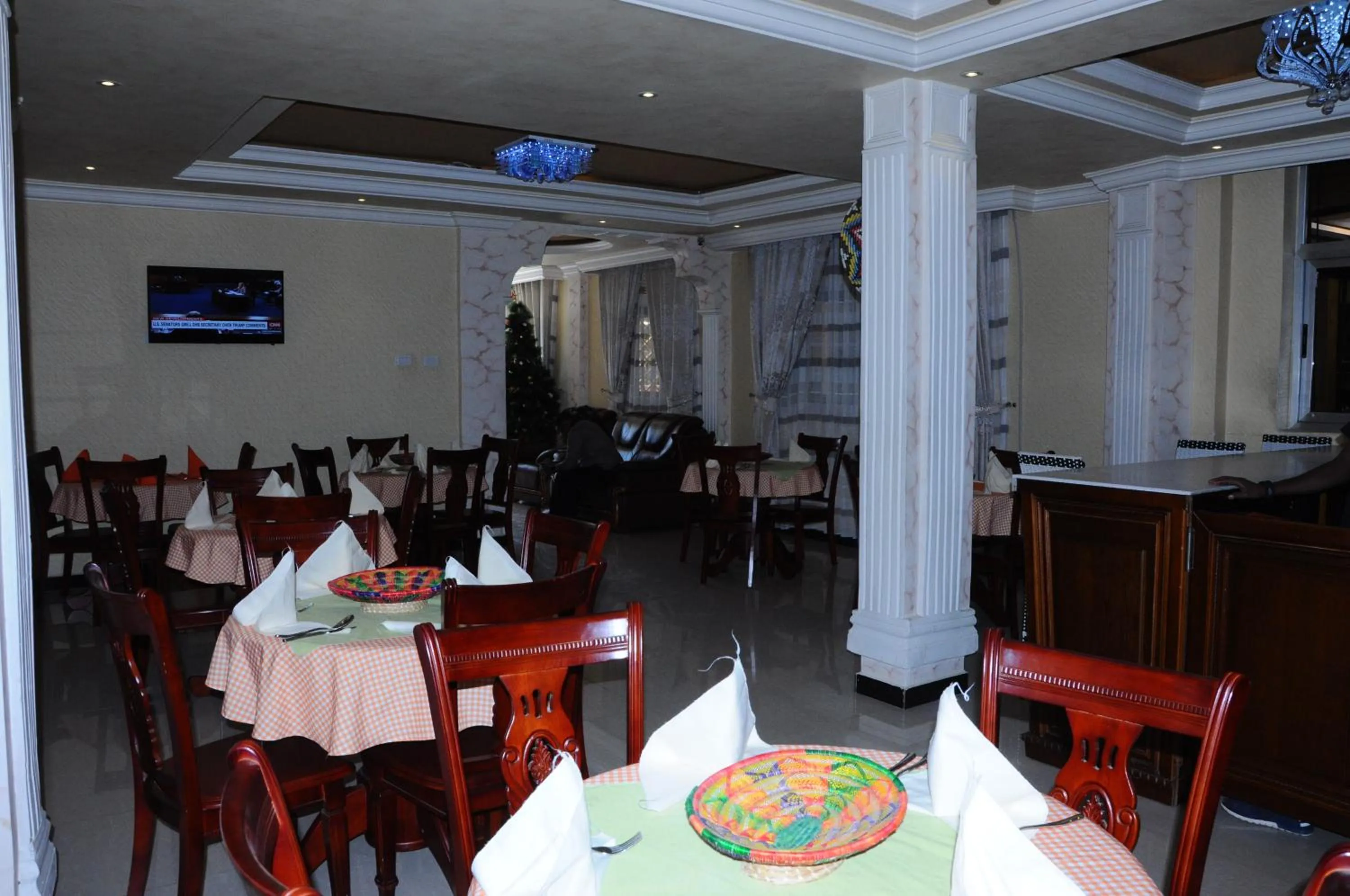 Dining area in Guzara Hotel Addis