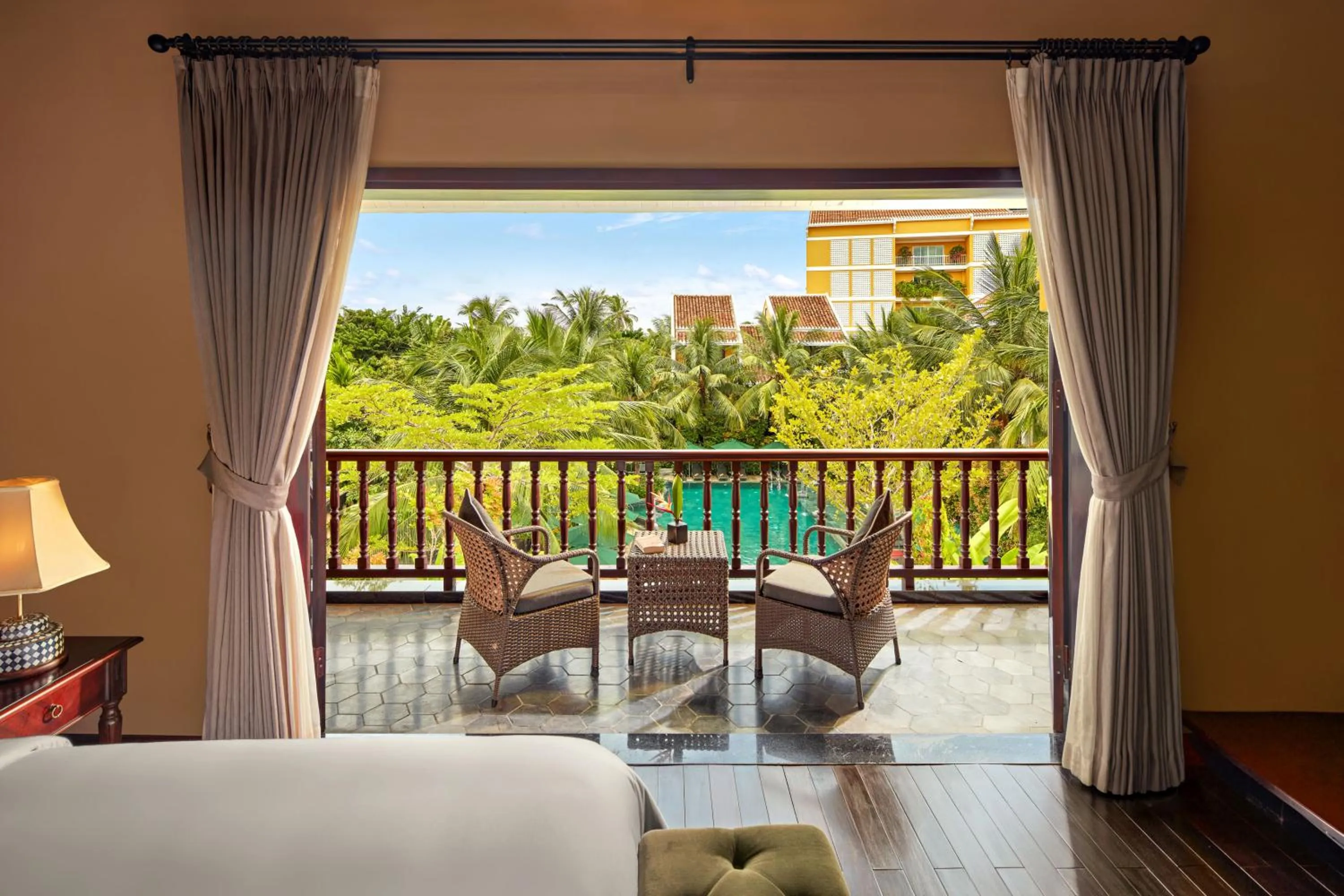 View (from property/room), Bed in La Siesta Hoi An Resort & Spa