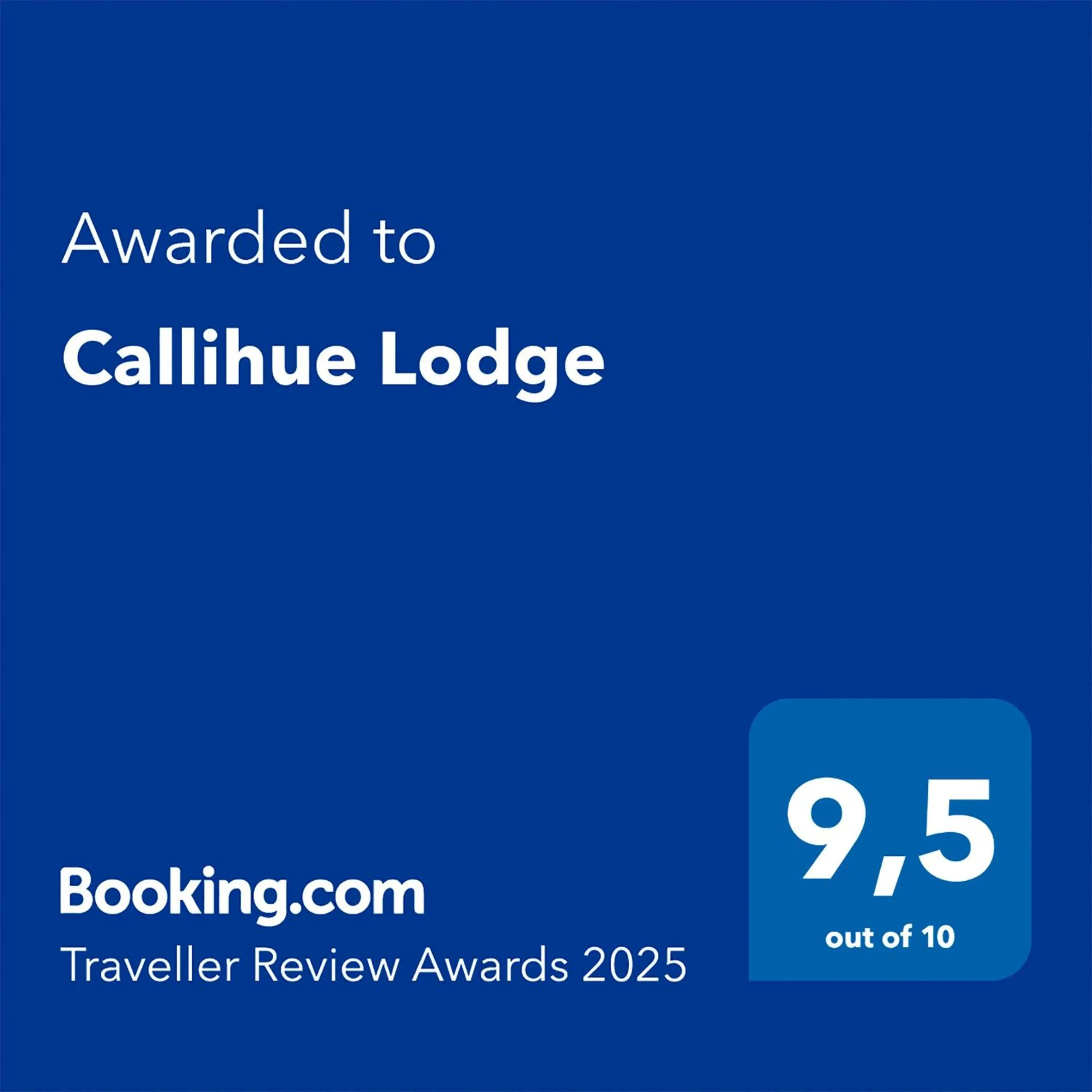Certificate/Award in Callihue Lodge