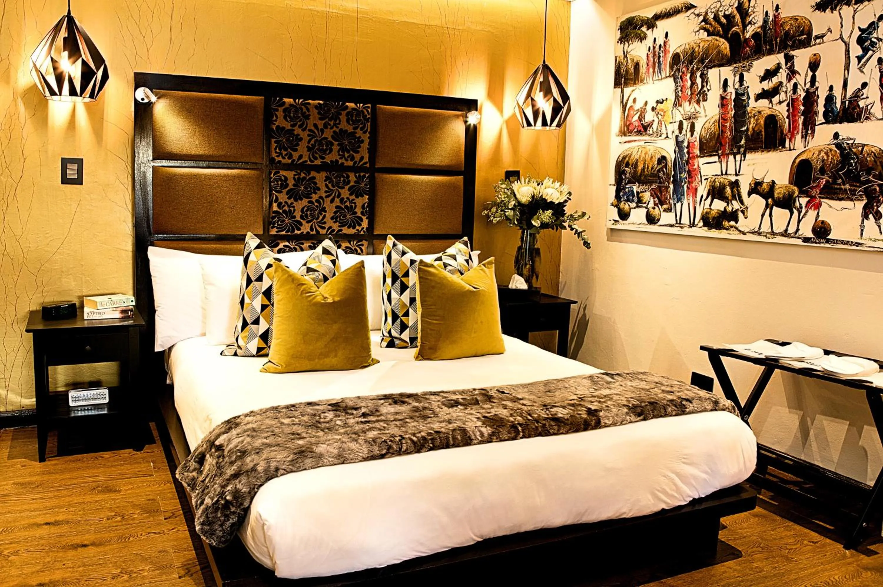 Bed in Kgarebana Boutique Guesthouse