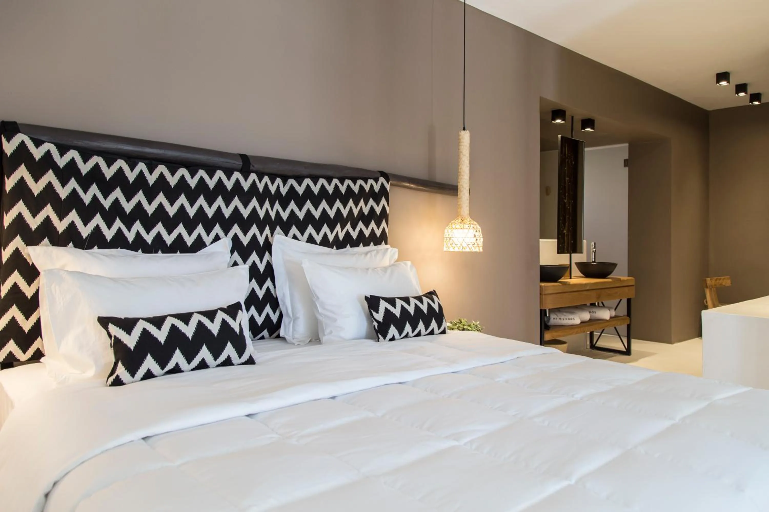 Bed in My Mykonos Hotel