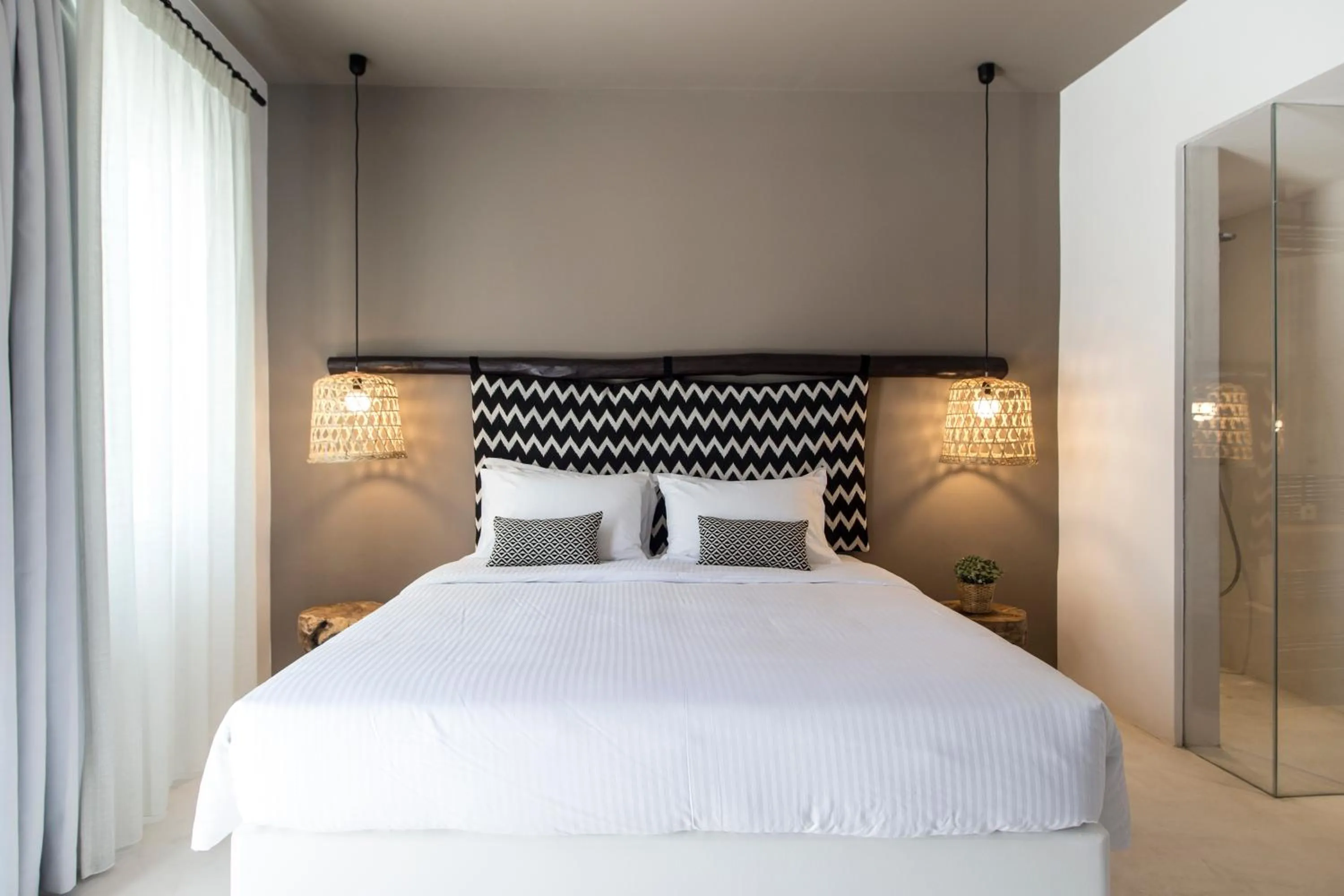 Bed in My Mykonos Hotel