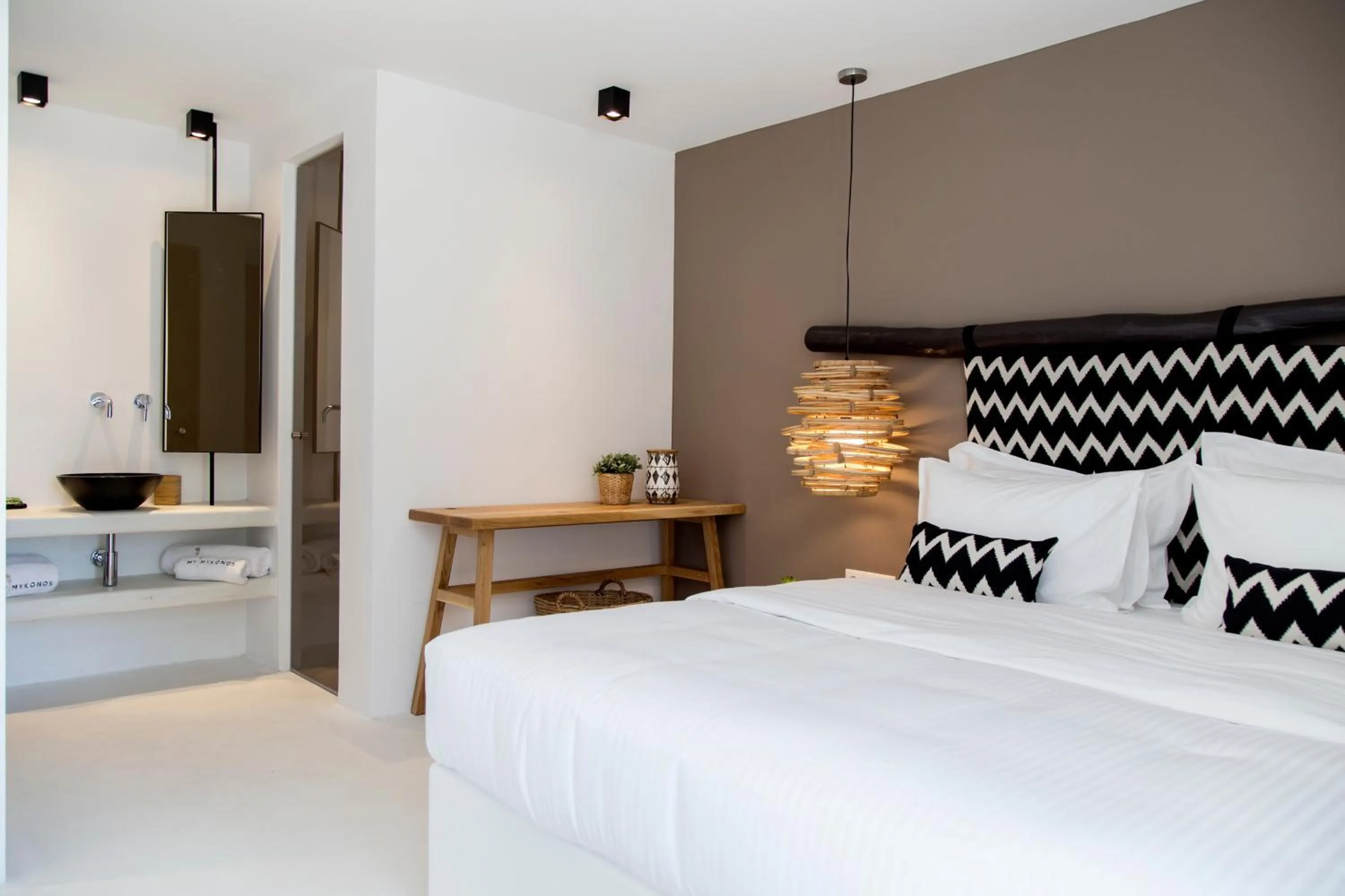 Bed in My Mykonos Hotel