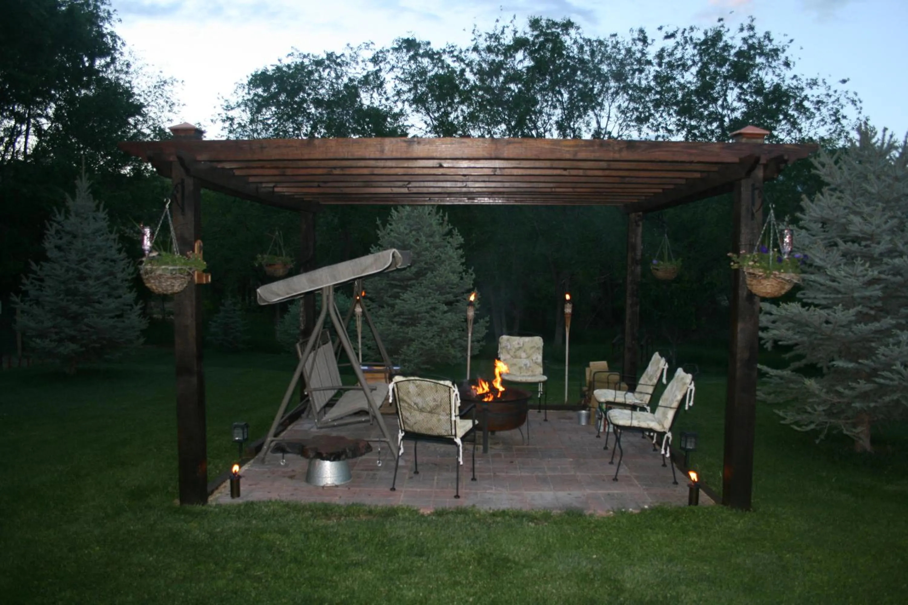 Patio in Dreamcatcher Bed and Breakfast