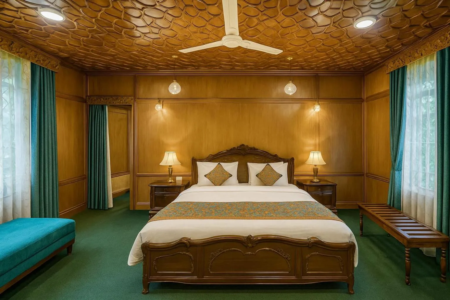 Bed in Nazneen Group Of Houseboats
