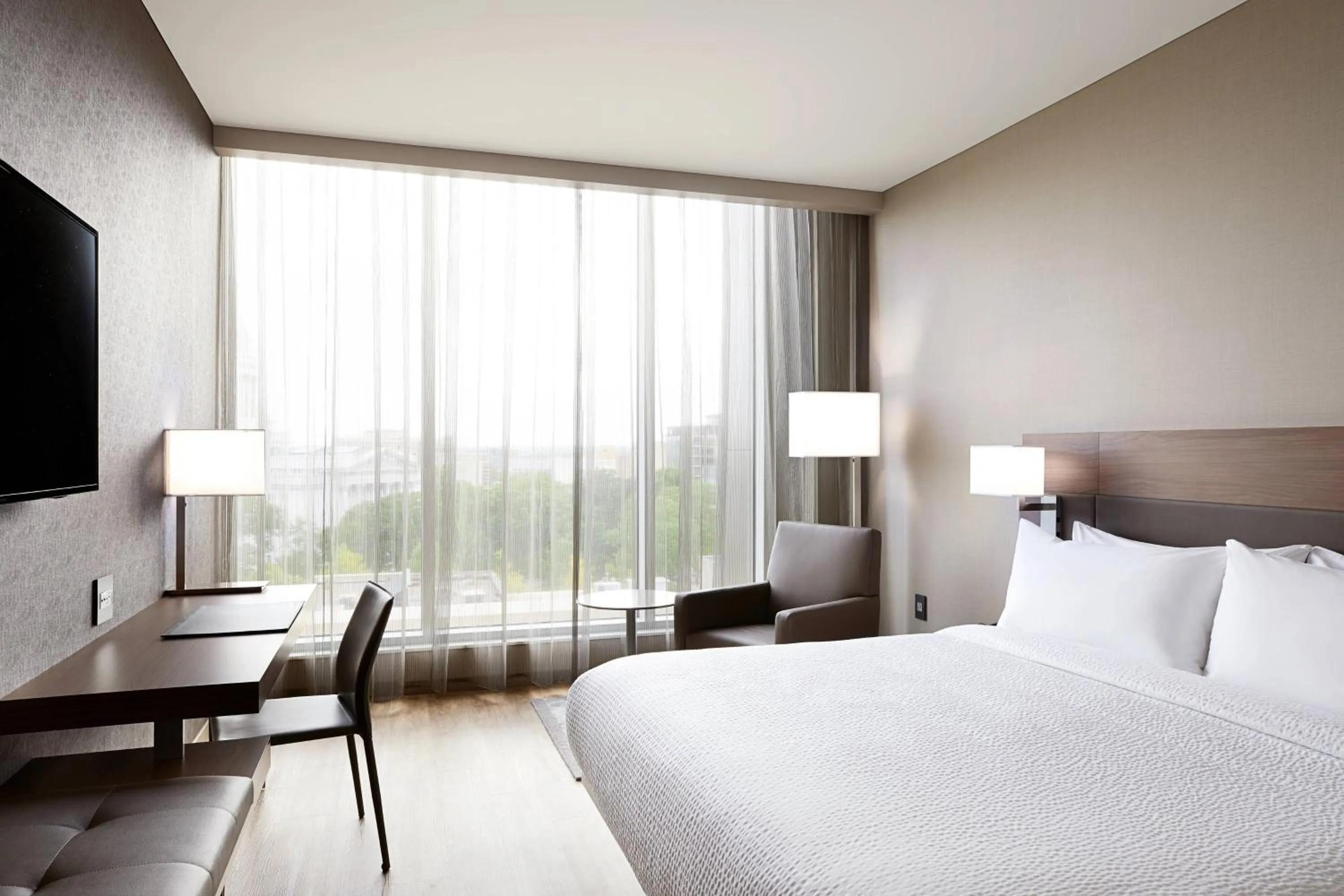 Photo of the whole room, Bed in AC Hotel by Marriott Madison Downtown