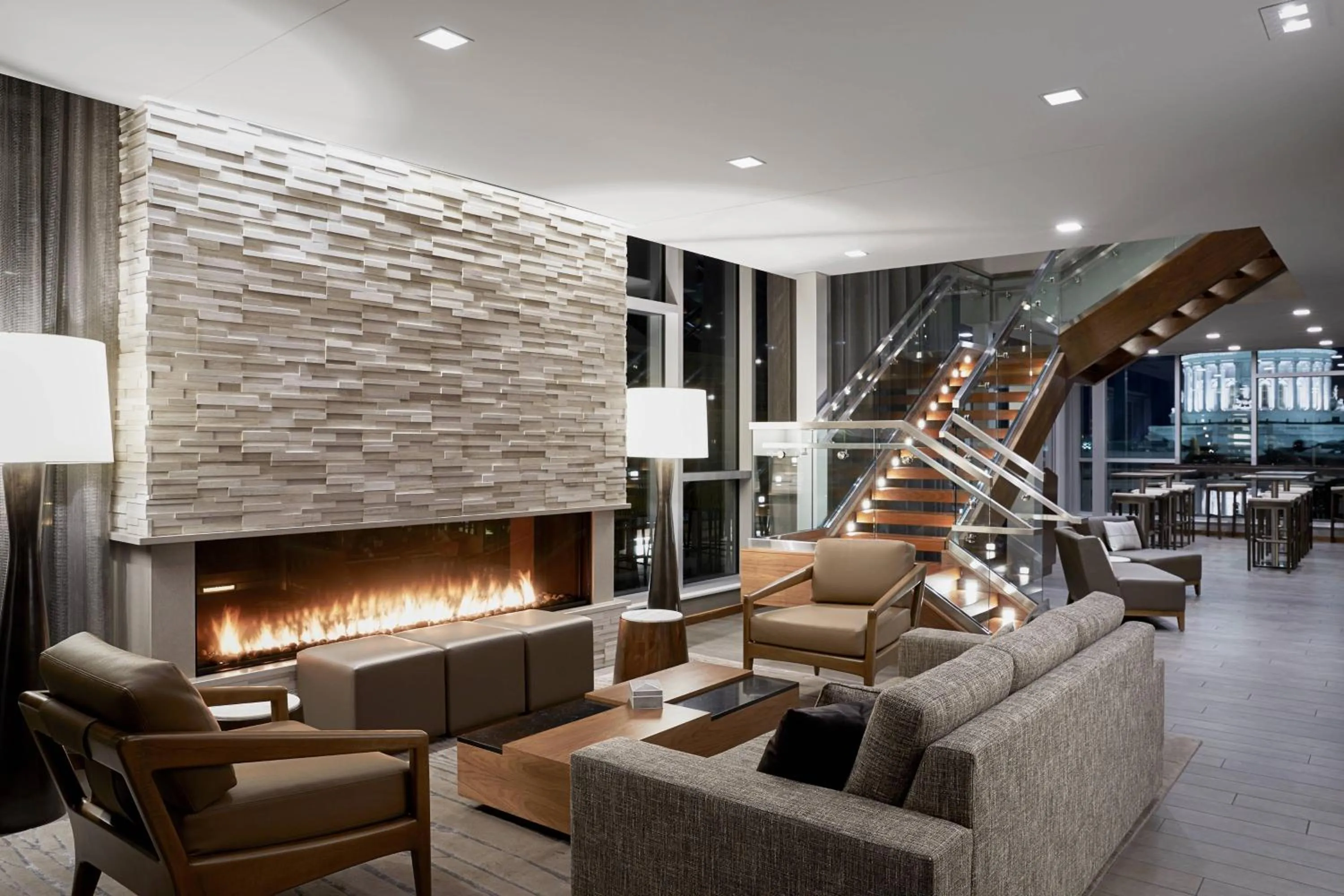 Lounge or bar in AC Hotel by Marriott Madison Downtown