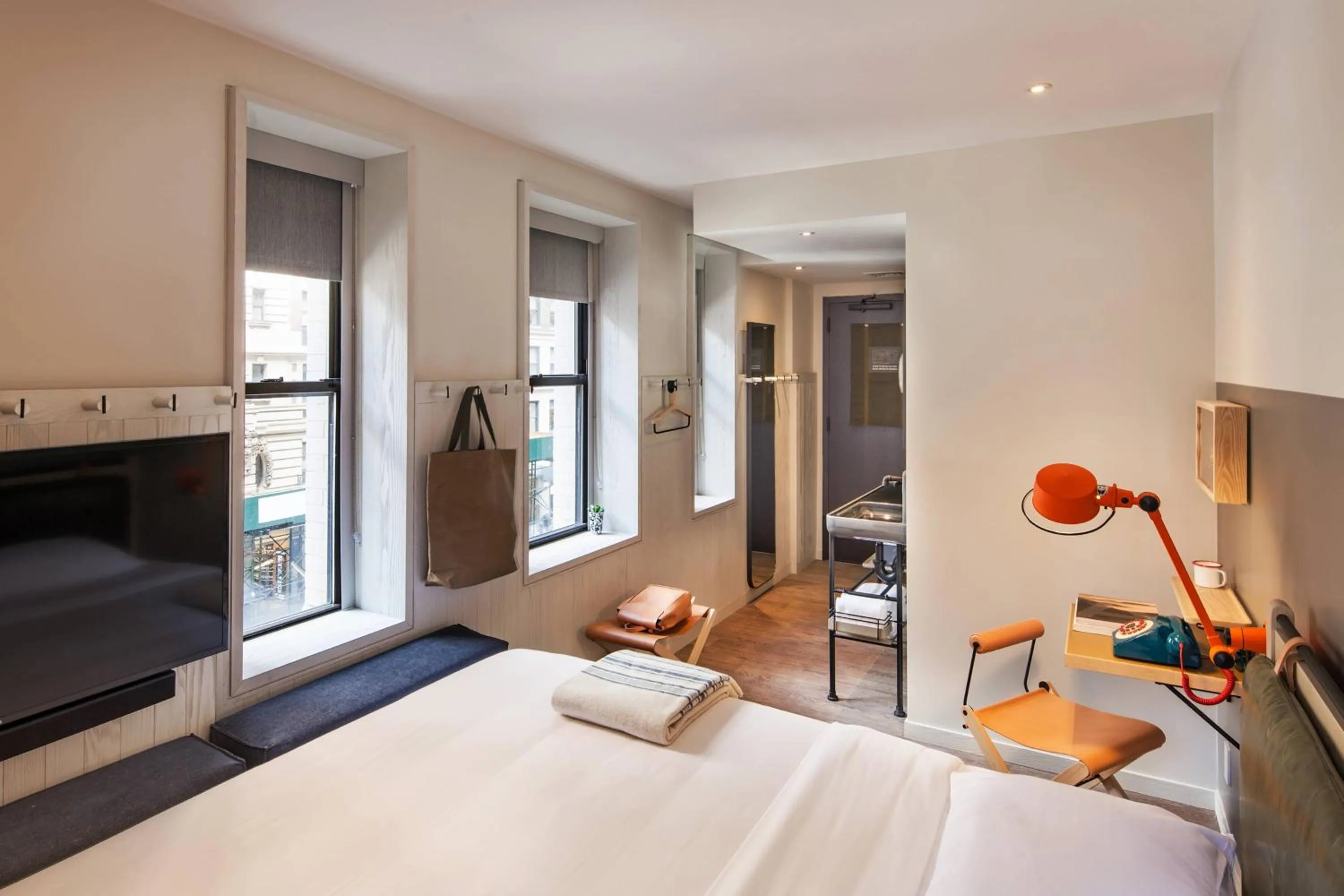 Photo of the whole room, Bed in MOXY NYC Times Square