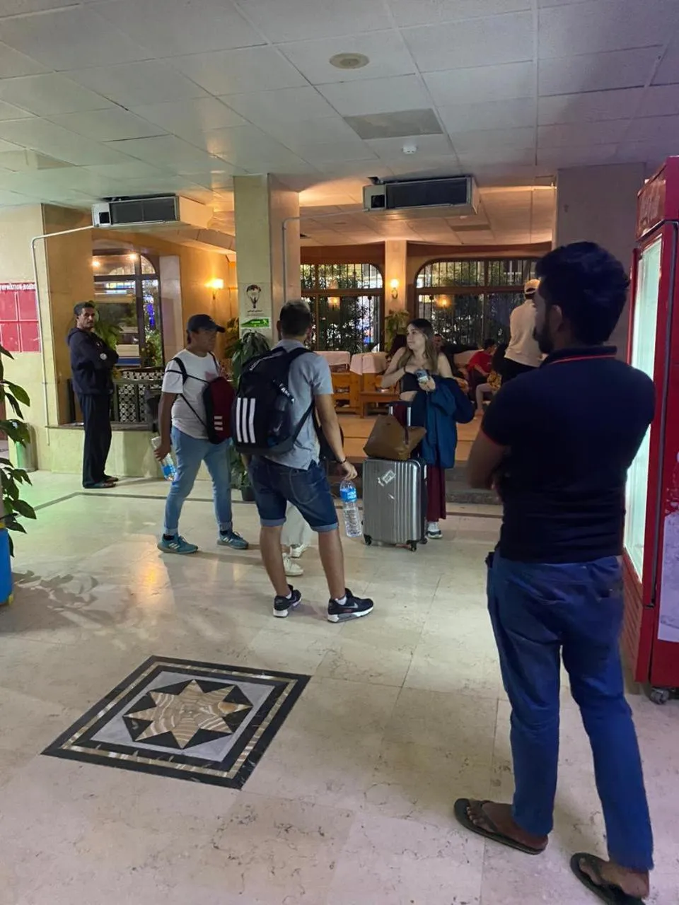 group of guests in Shady Hotel Luxor