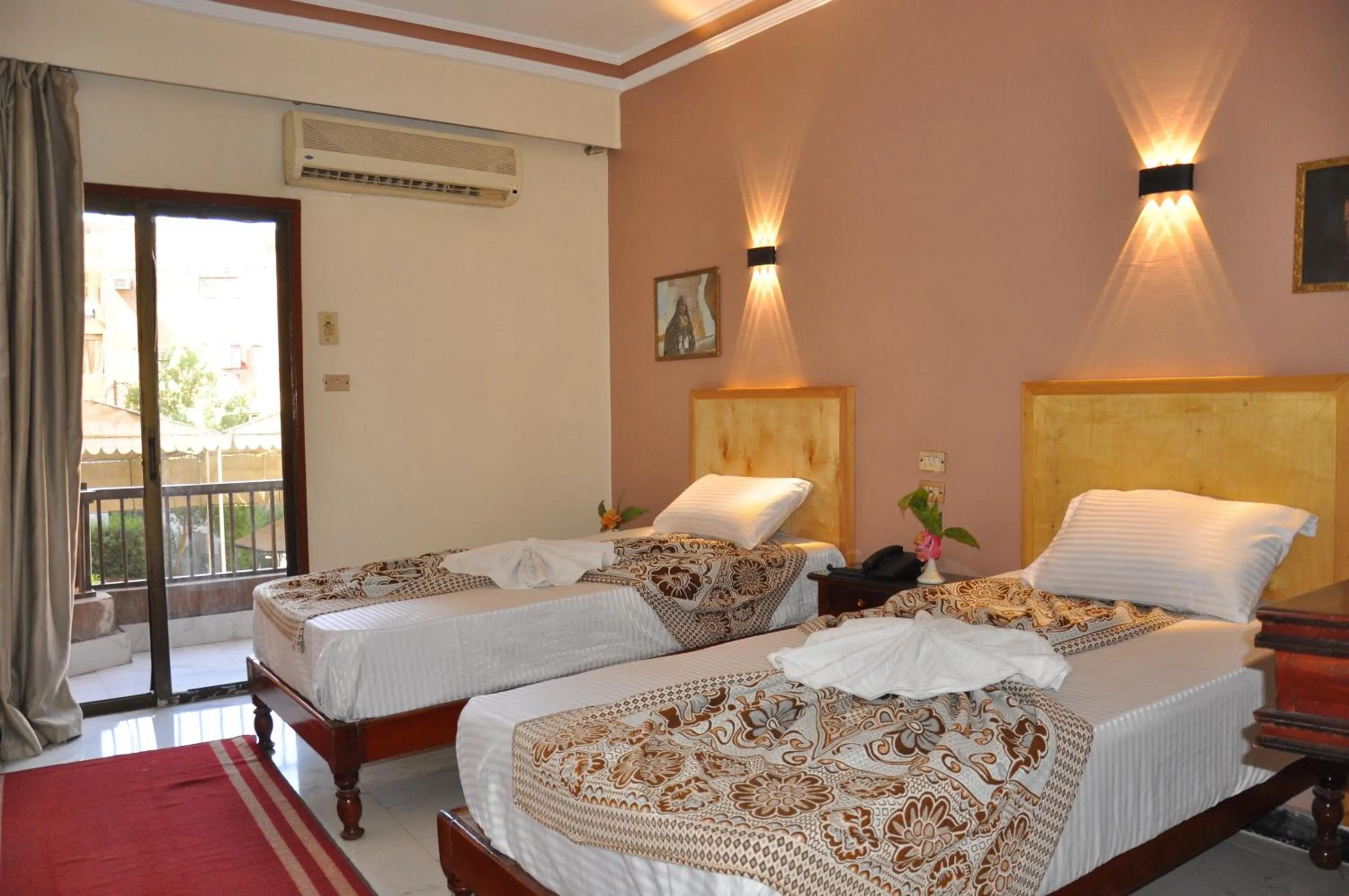 Bed in Shady Hotel Luxor