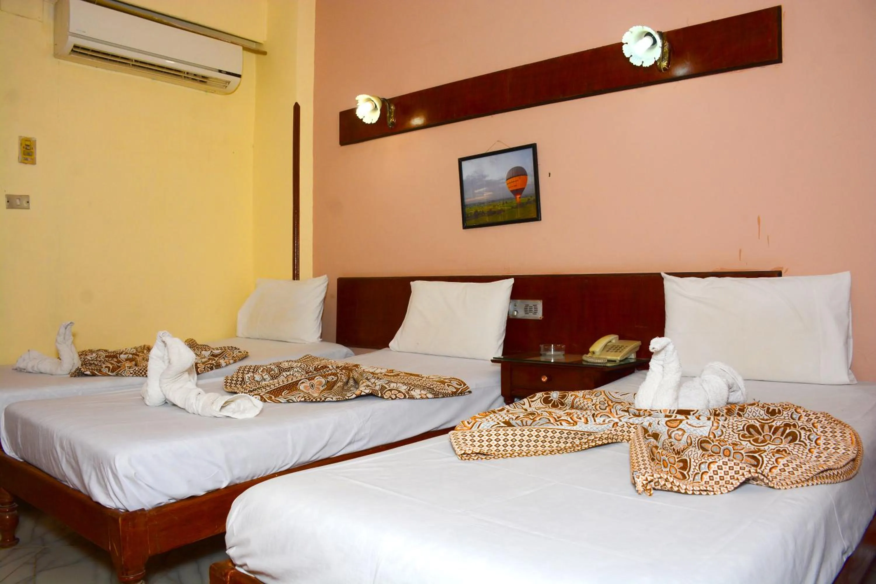 Bed in Shady Hotel Luxor