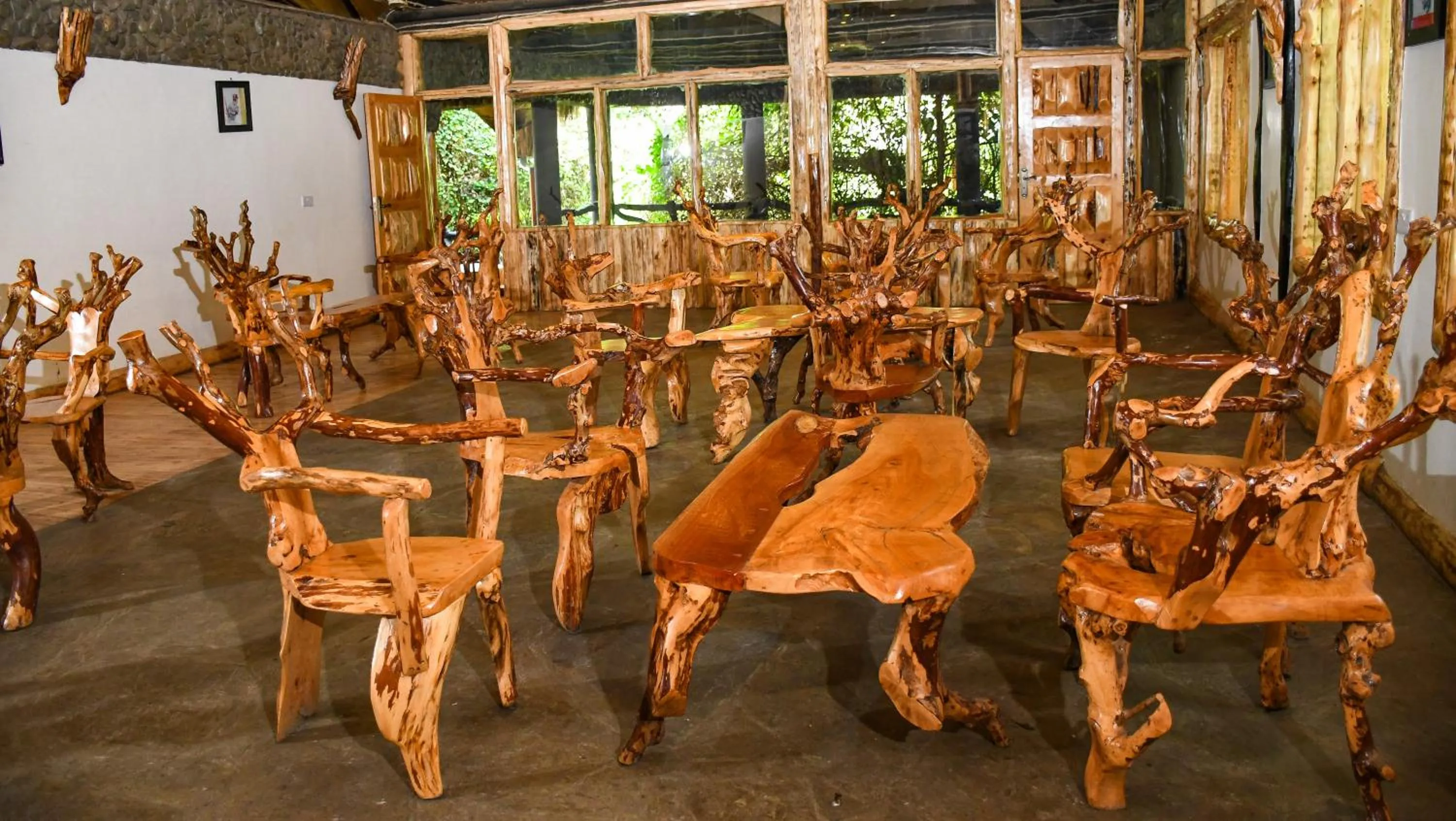 Seating area in Dovenest Lodge