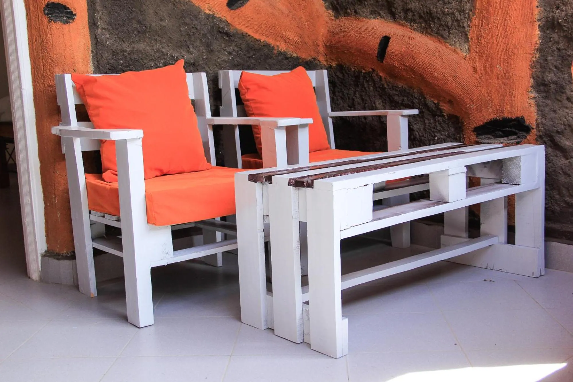 Seating area in Dovenest Lodge