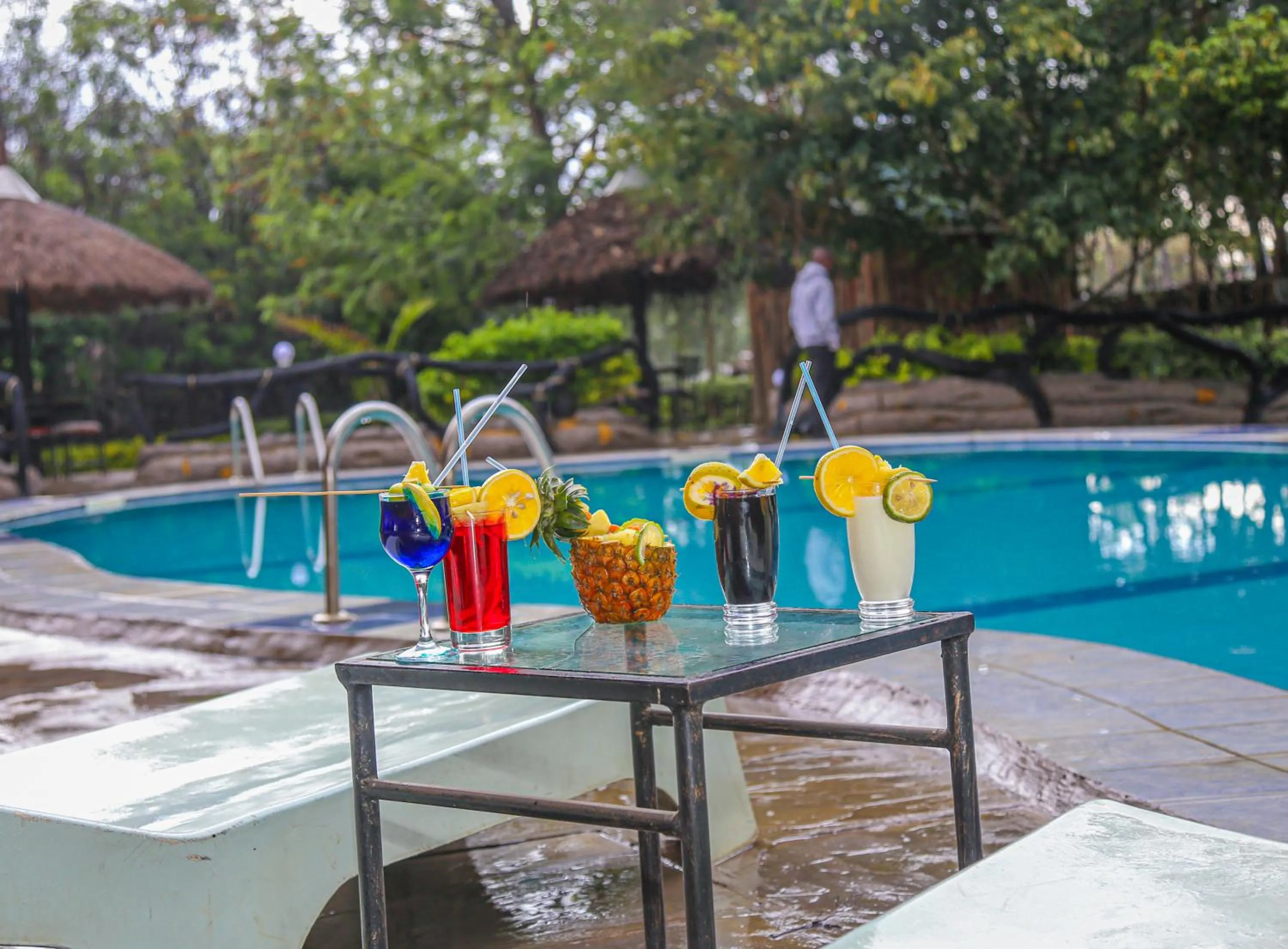Pool view in Dovenest Lodge