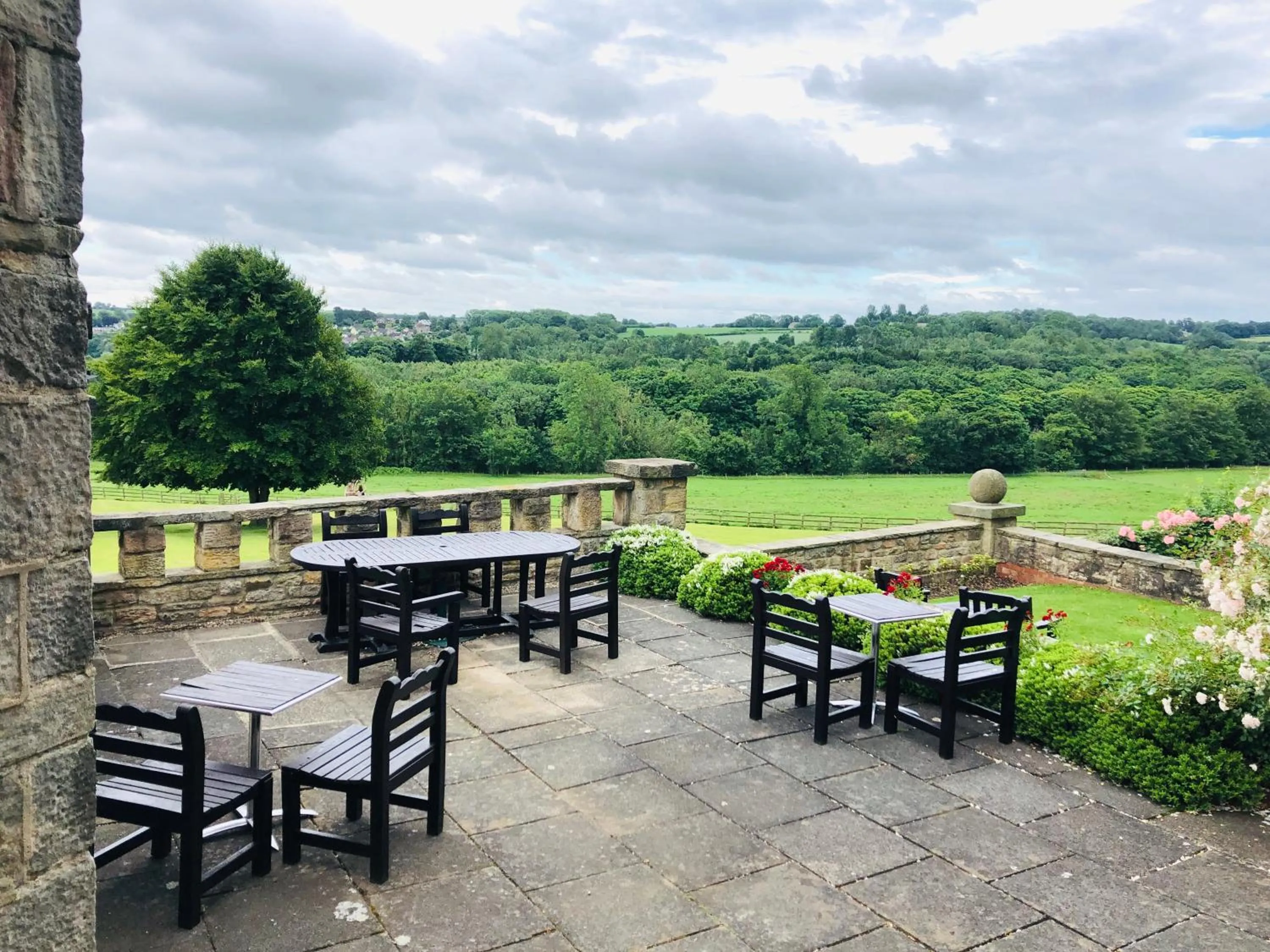 Patio in Wood Hall Hotel & Spa