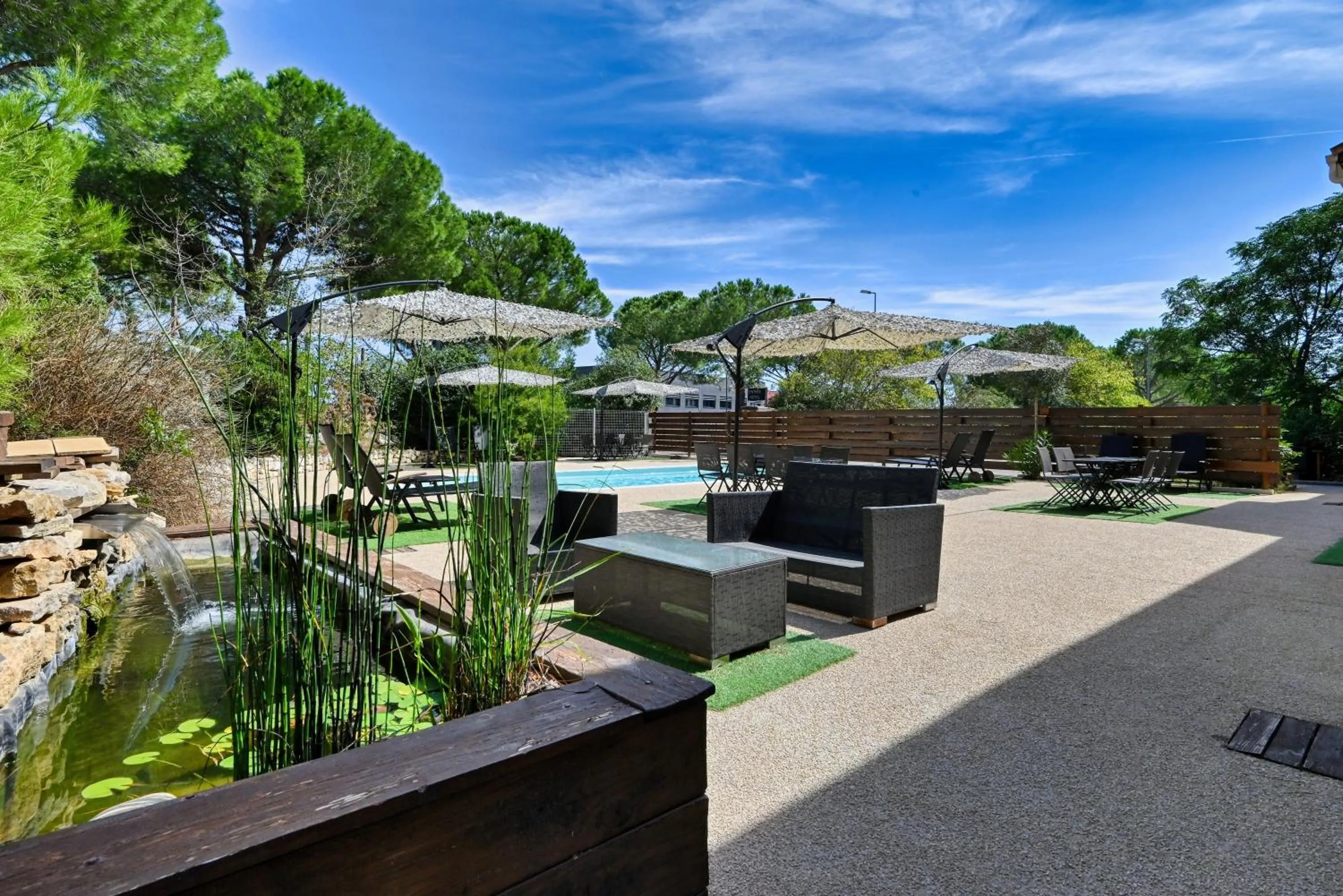 Patio in Villa Martégale Hôtel Restaurant
