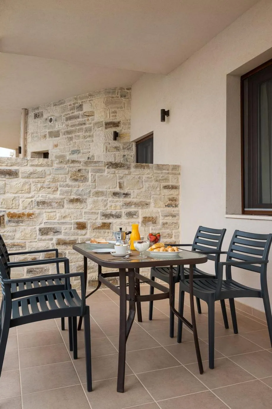 Patio in Orelia Cretan Deluxe Apartments