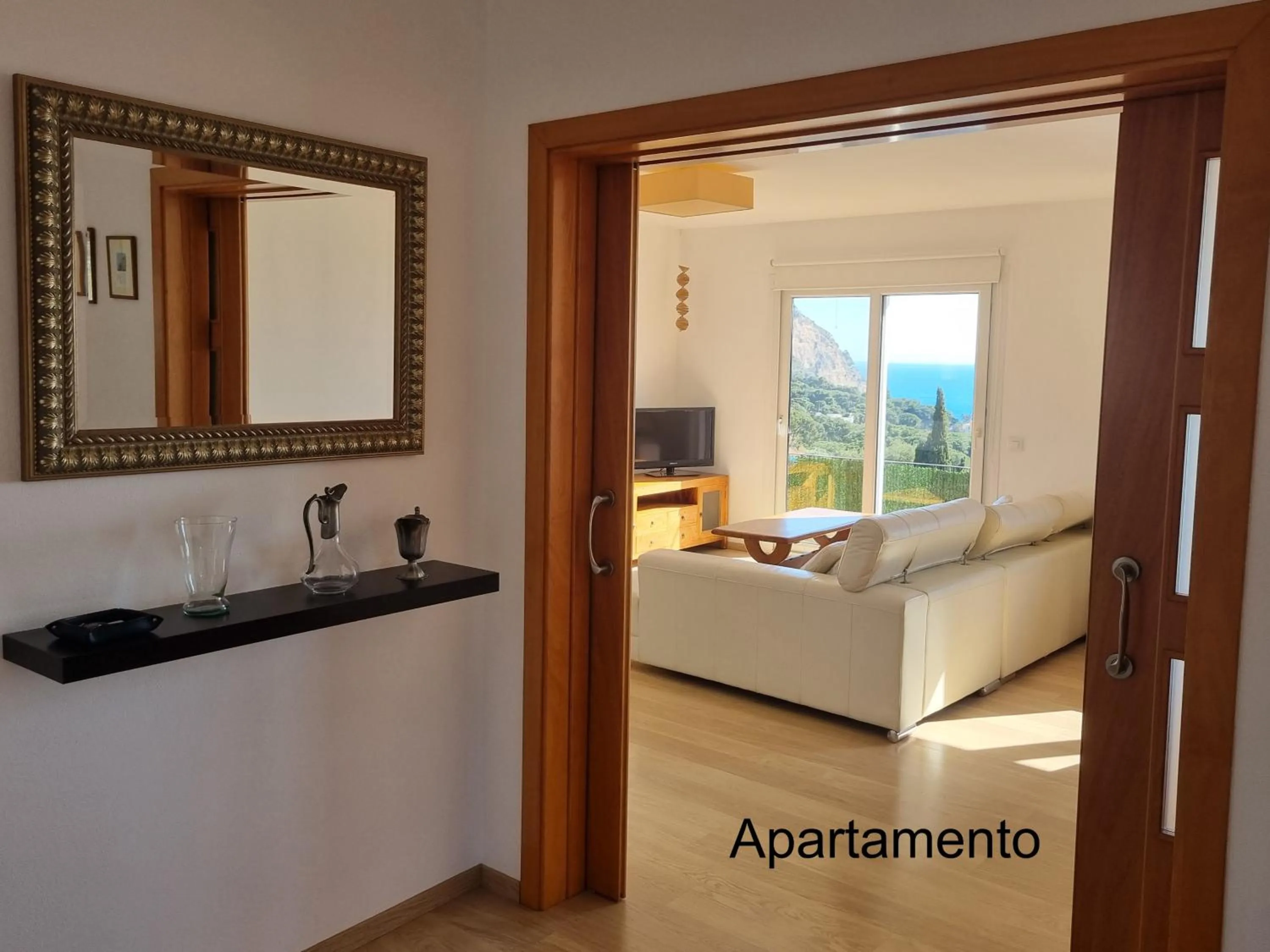 Living room, Bed in Hostal Sa Barraca - Adults Only