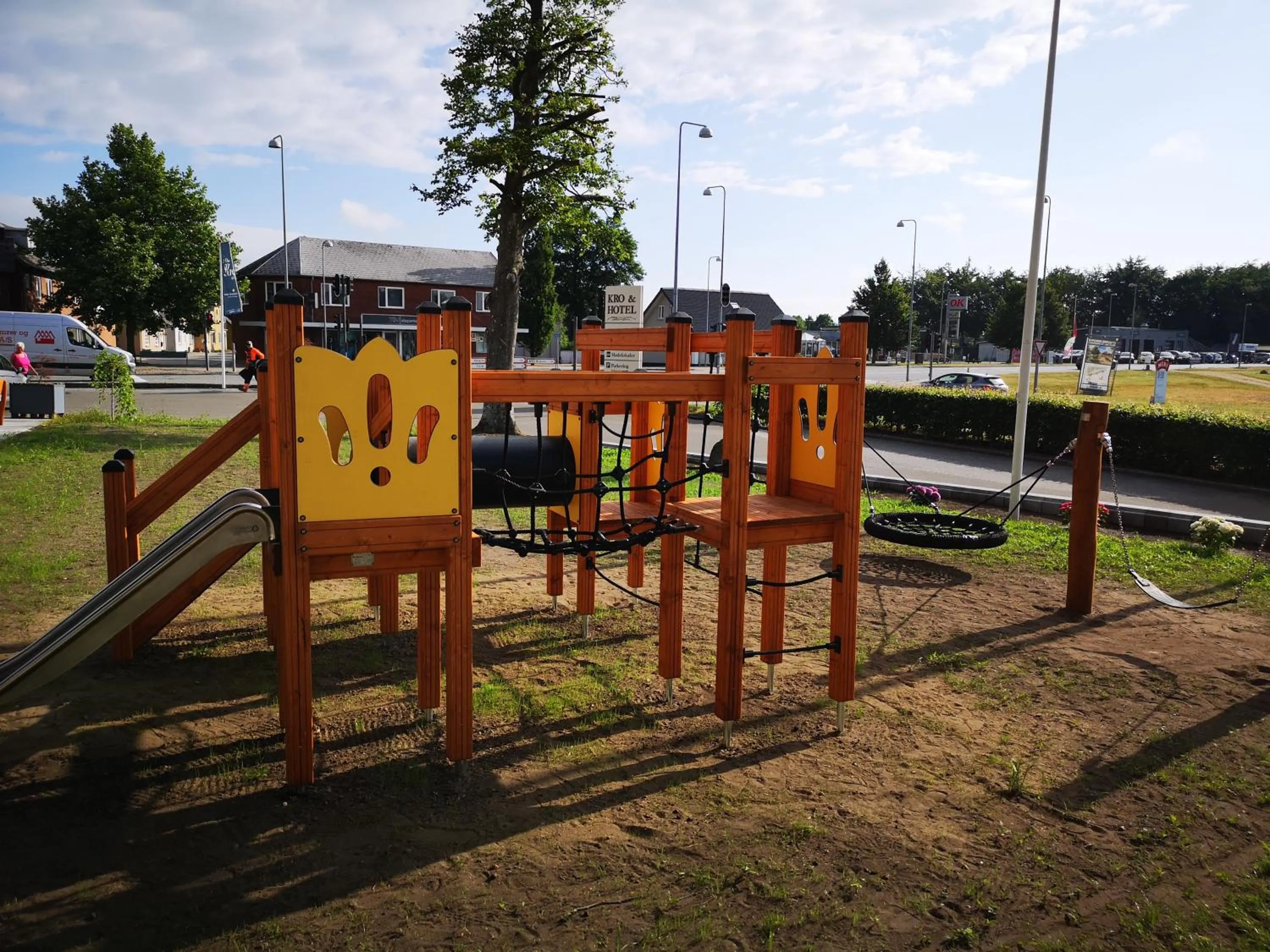 Children play ground in Sdr. Omme Kro & Hotel