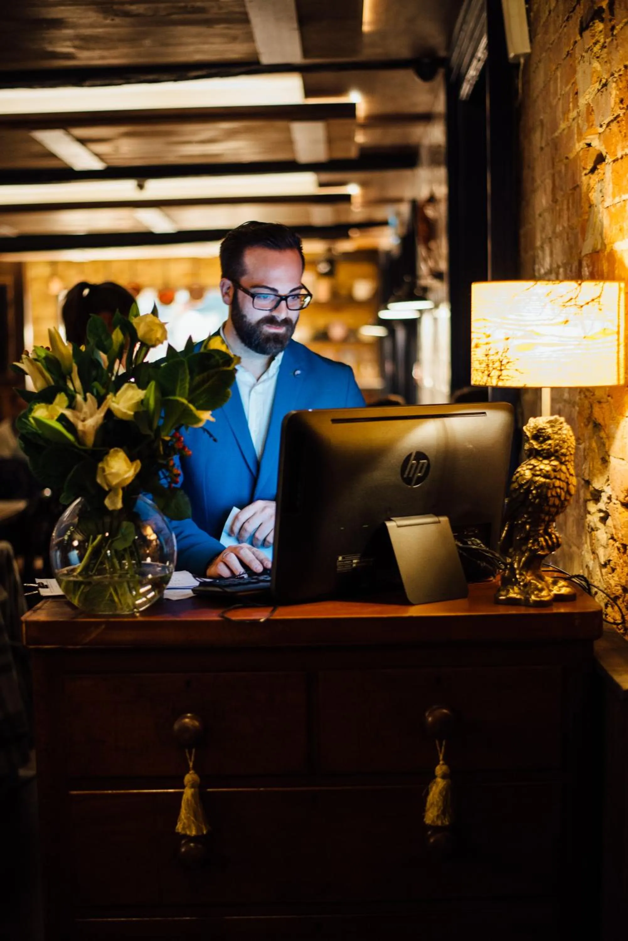 Staff in The Blue Boar