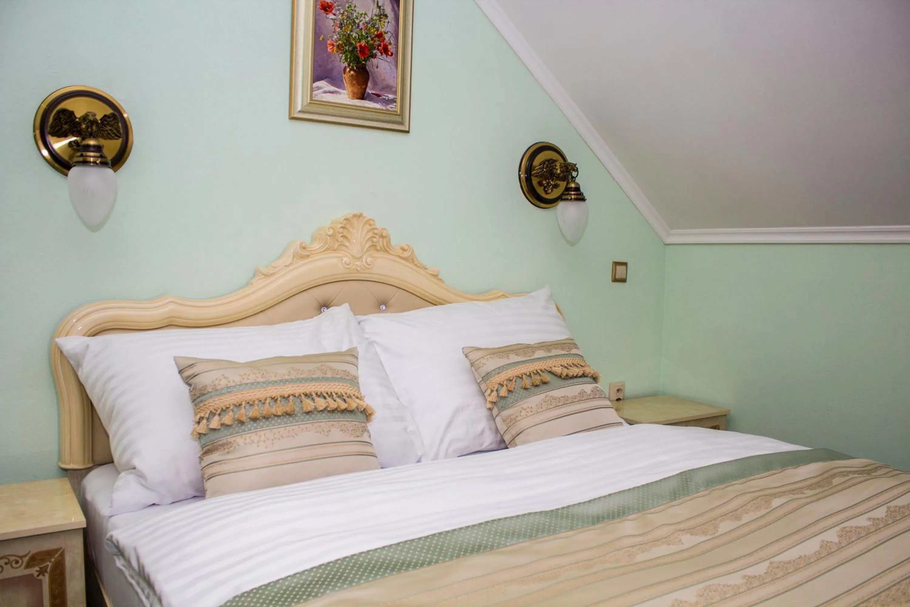 Bed in Hotel Viliam Frano