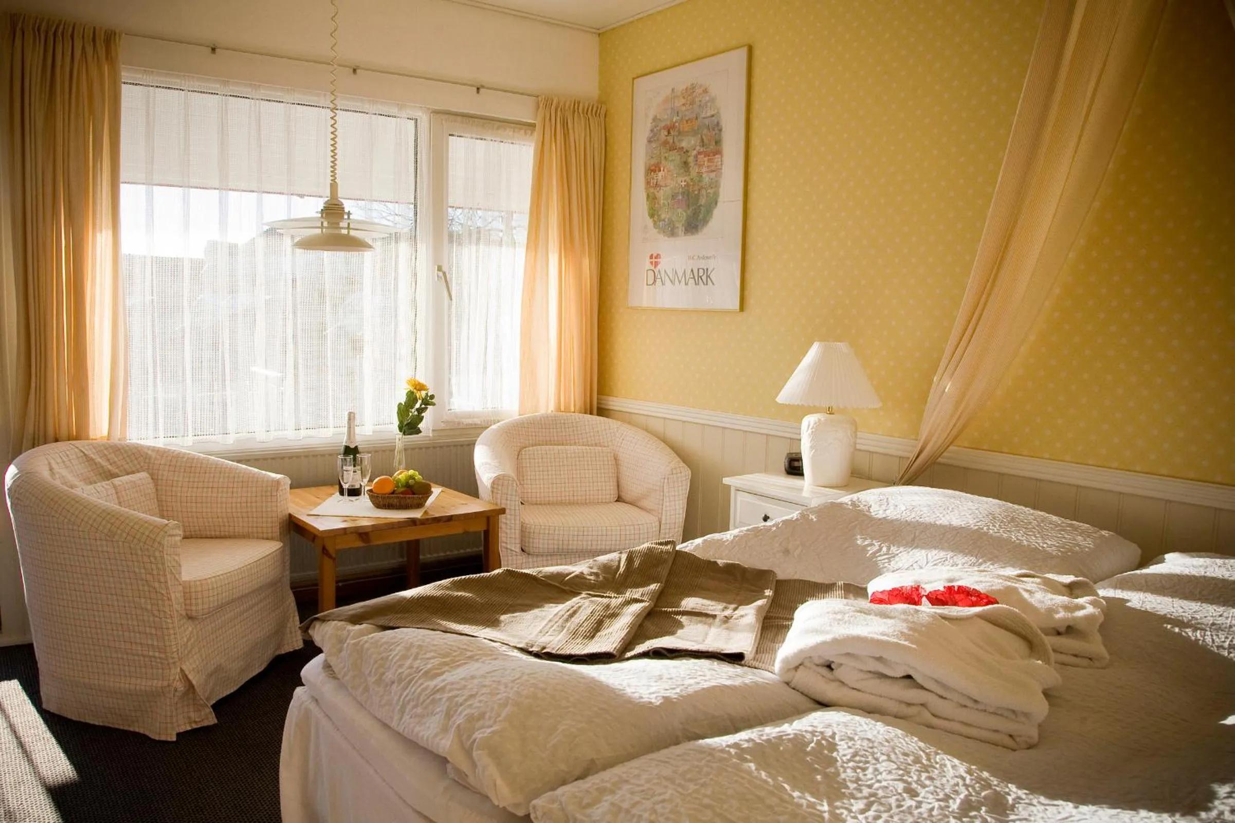 Bed in Hotel Kommandørgården