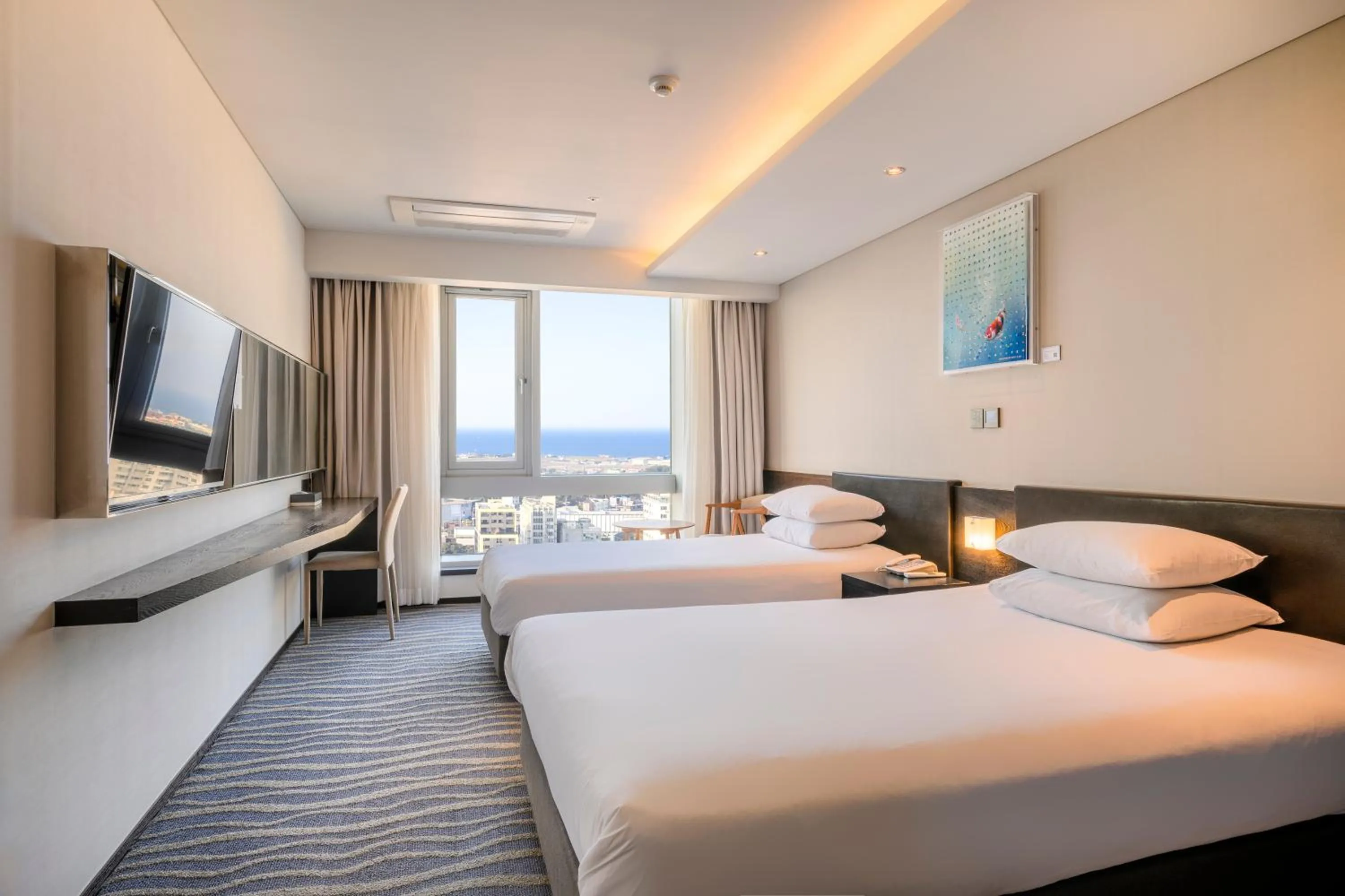 View (from property/room), Bed in Gloucester Hotel Jeju