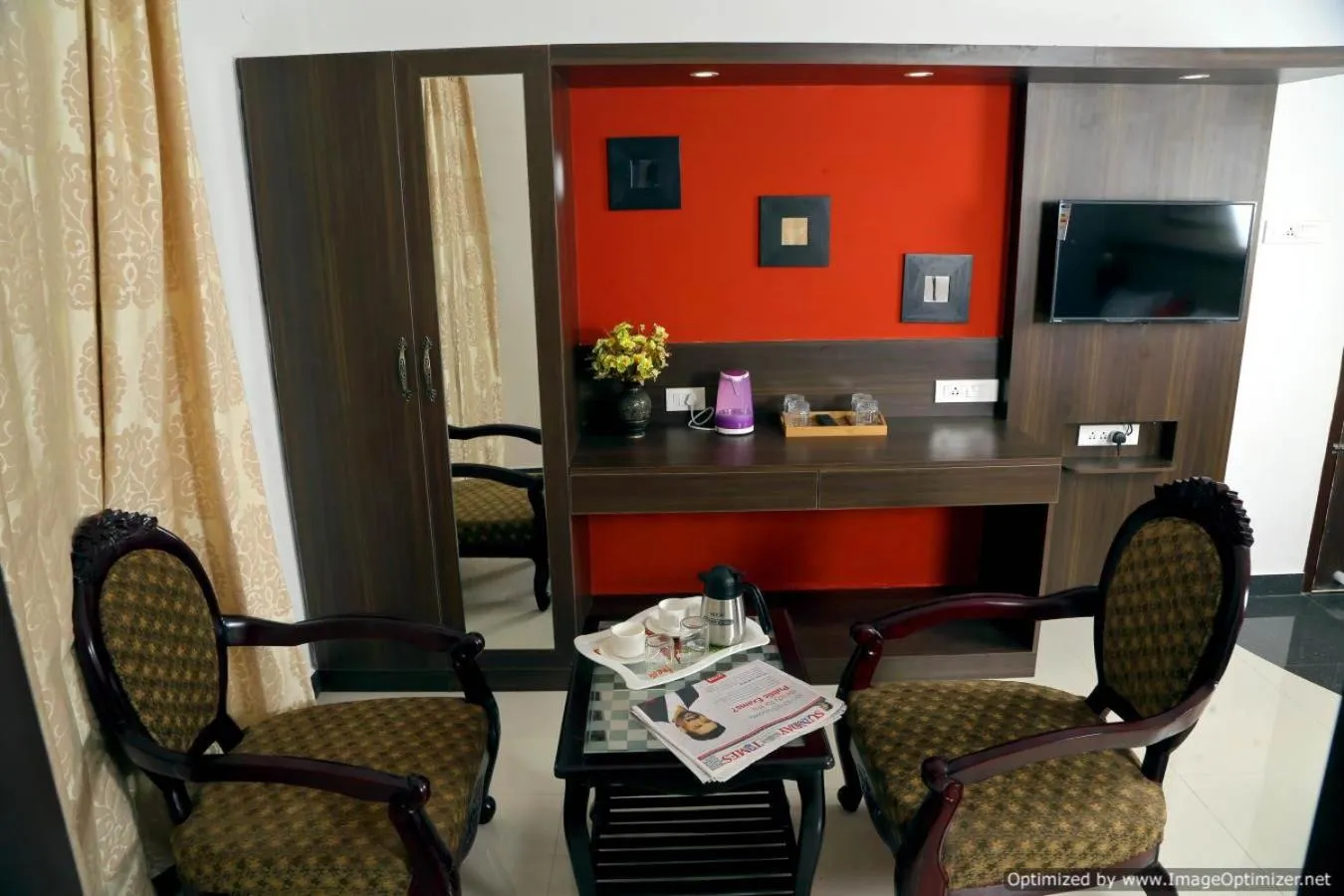 Seating area in Premier Inn