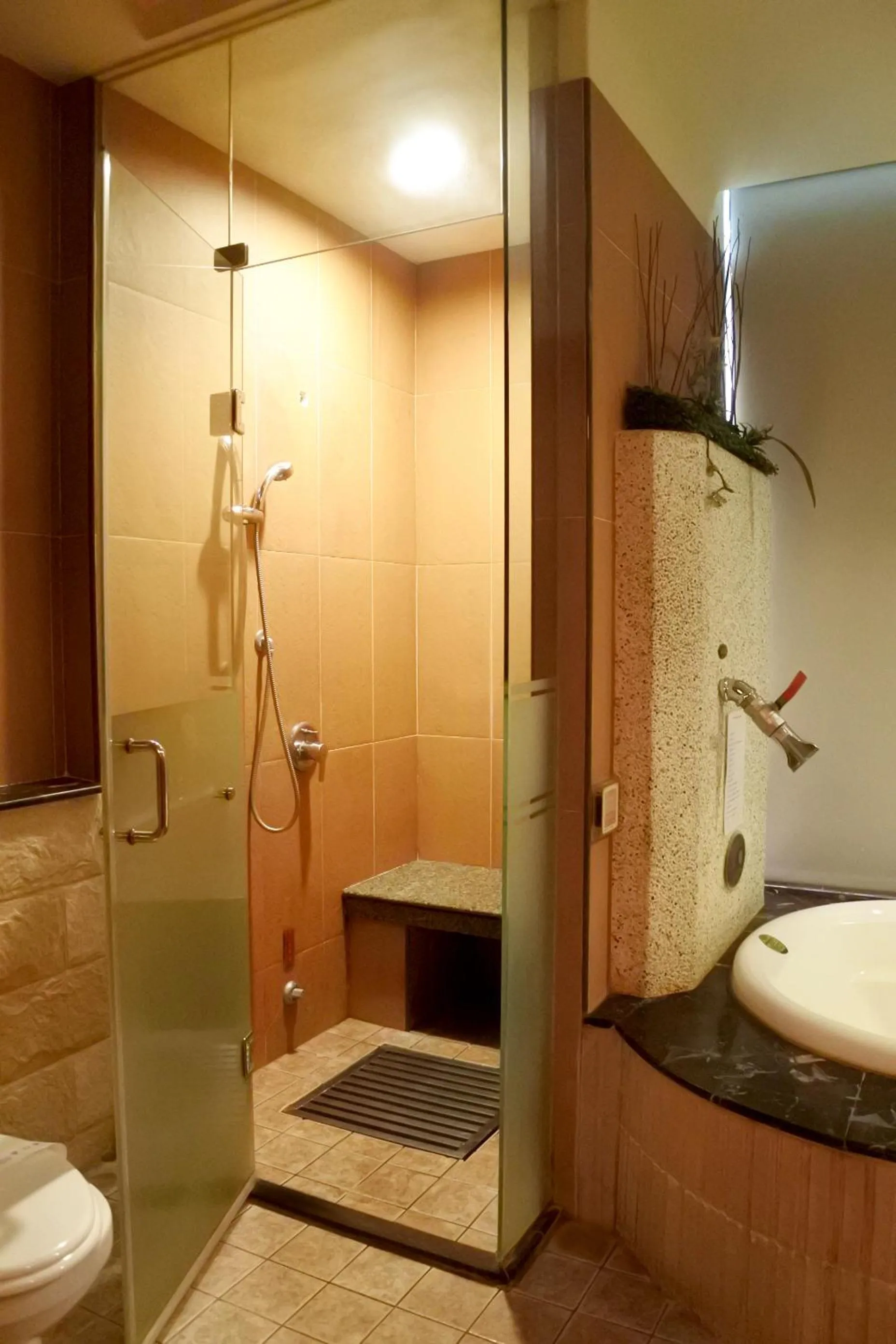 Shower in North Country Motel